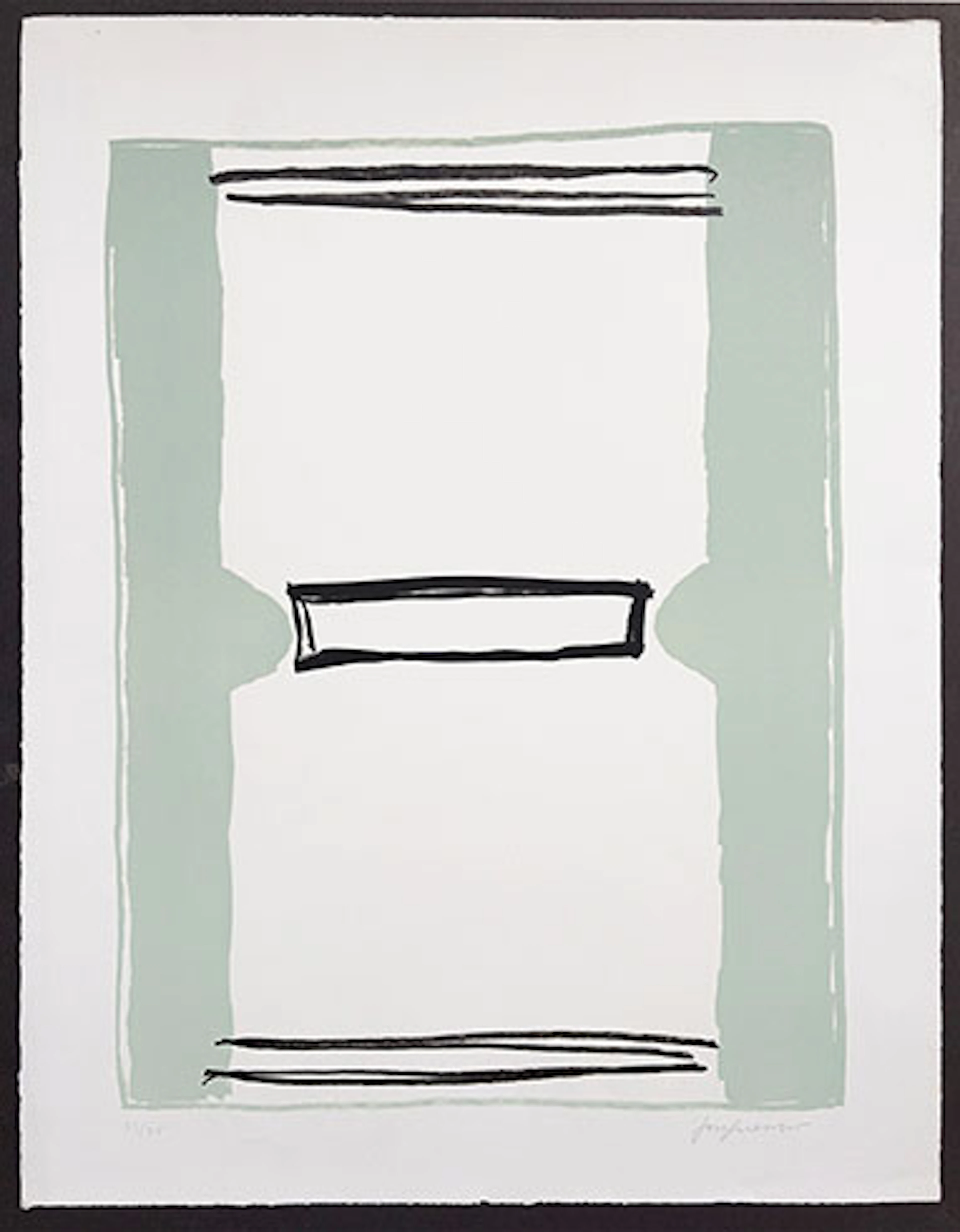 José Guerrero - Litografía a 2 tintas "Sin título (Senderos a sitios