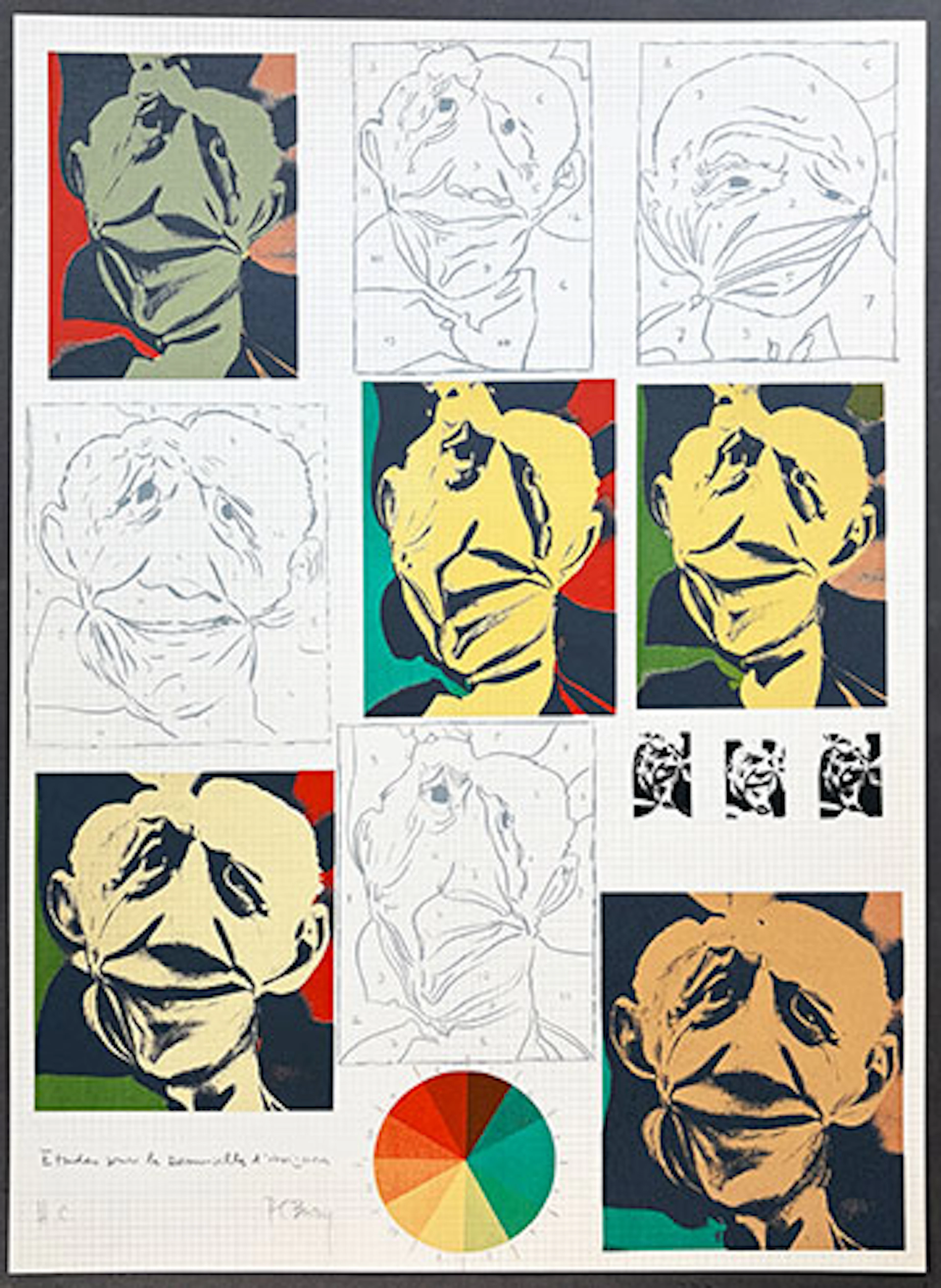 Pol Bury - Litografía "Studies for les Demoiselles d'Avignon" (Hommage