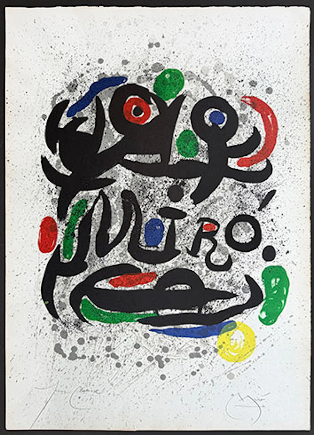 Joan Miró - Litografía en colores "Exposición 'Joan Miró, Oeuvre gravé