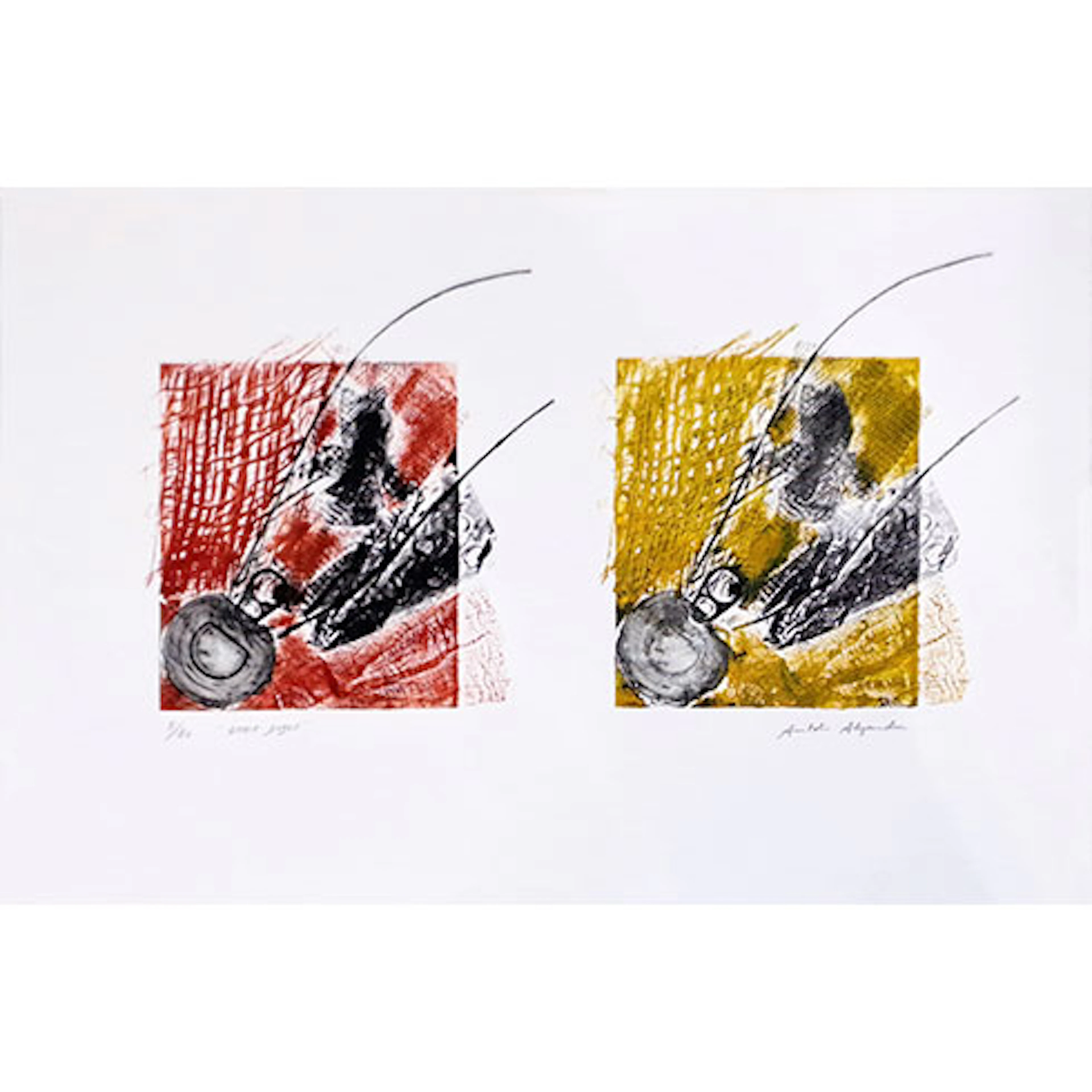 Antolín Alejandre Ruiz - Collagraph "Minotauro" (Serie Doble)