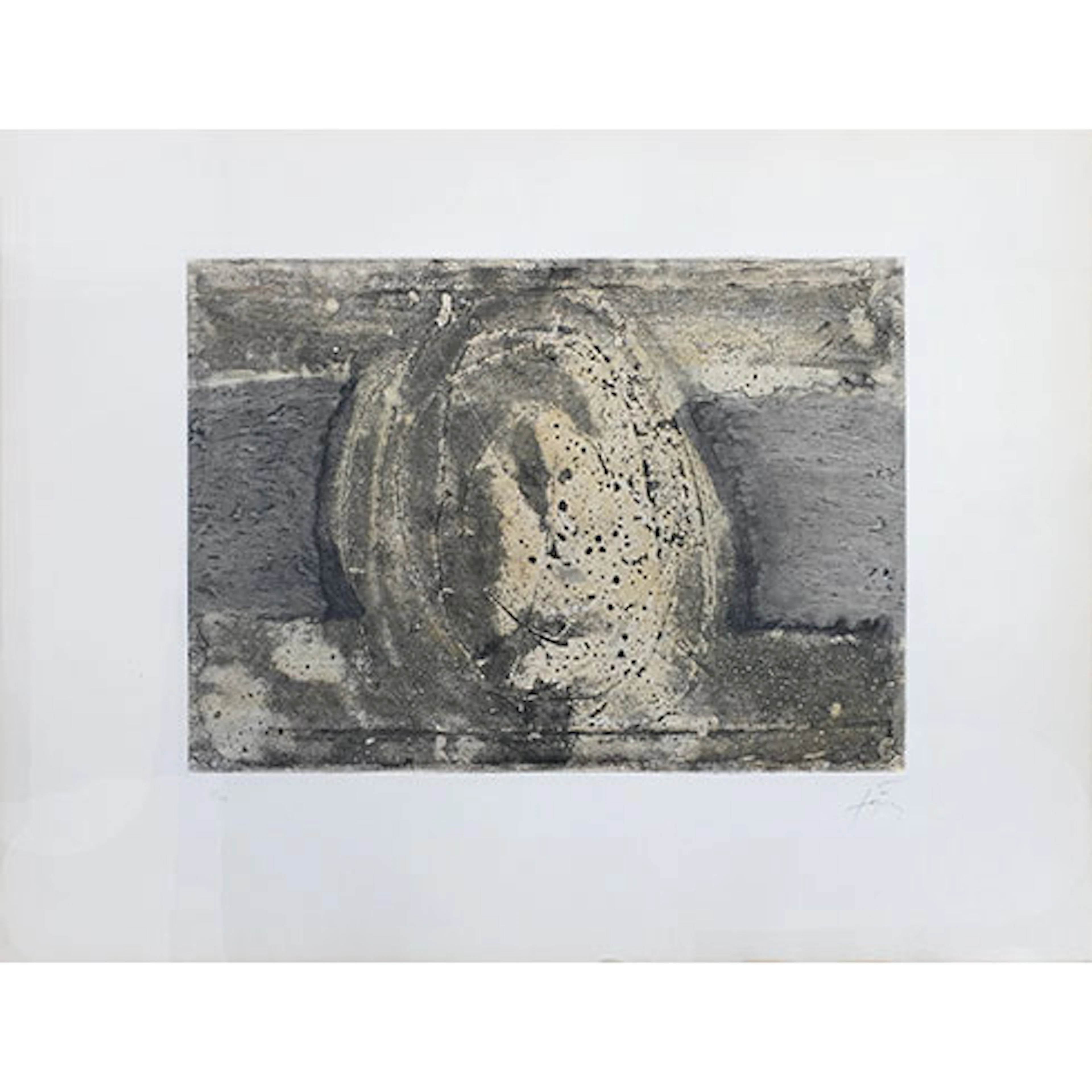 Antoni Tàpies - Grabado al Aguafuerte "H Reverse"