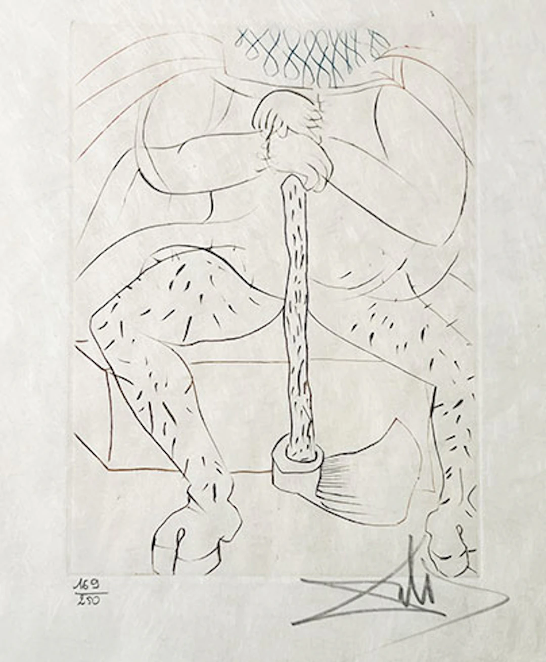 Salvador Dalí - Grabado al Aguafuerte sobre papel Japón "Henry VIII"