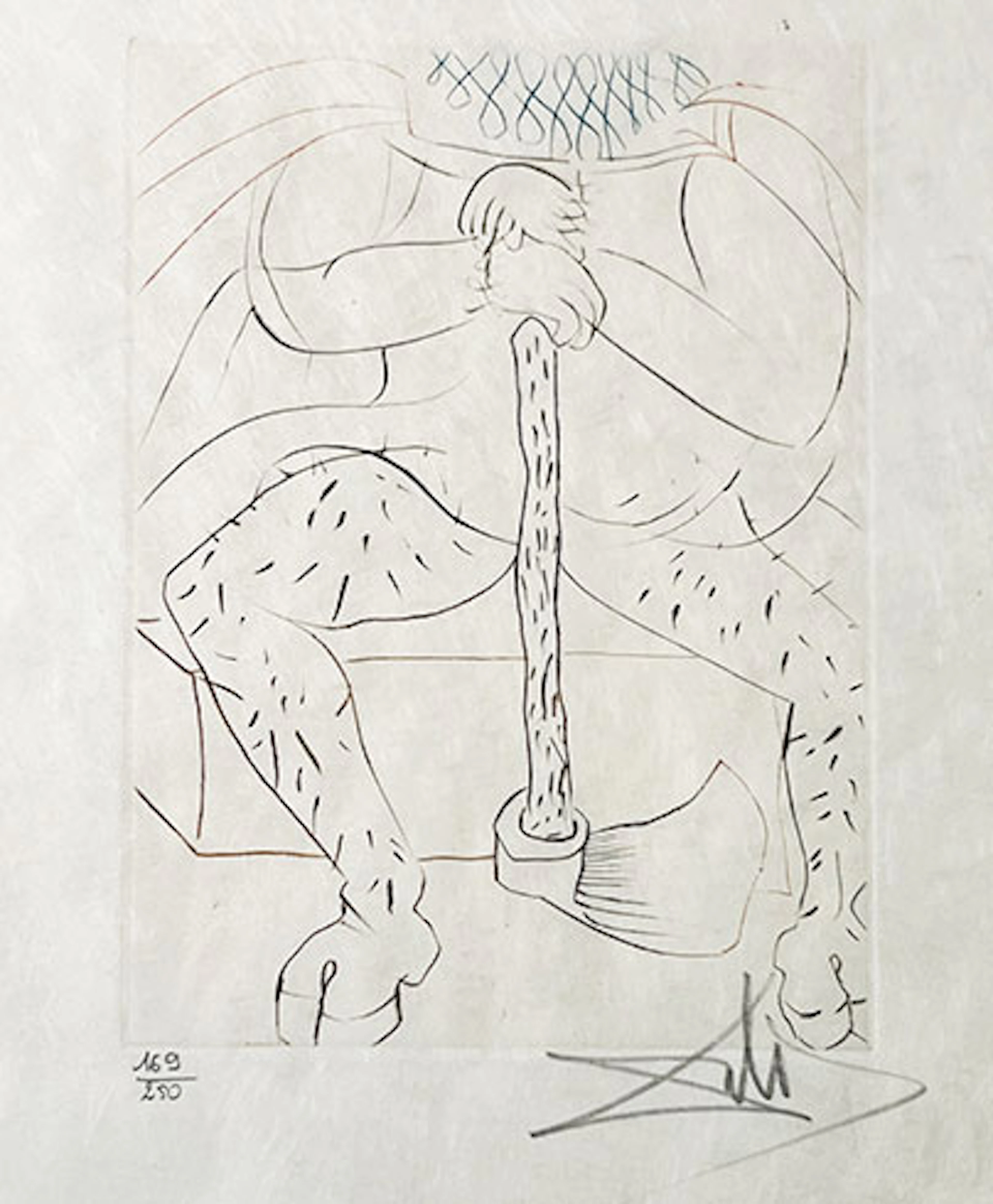 Salvador Dalí - Grabado al Aguafuerte sobre papel Japón "Henry VIII"