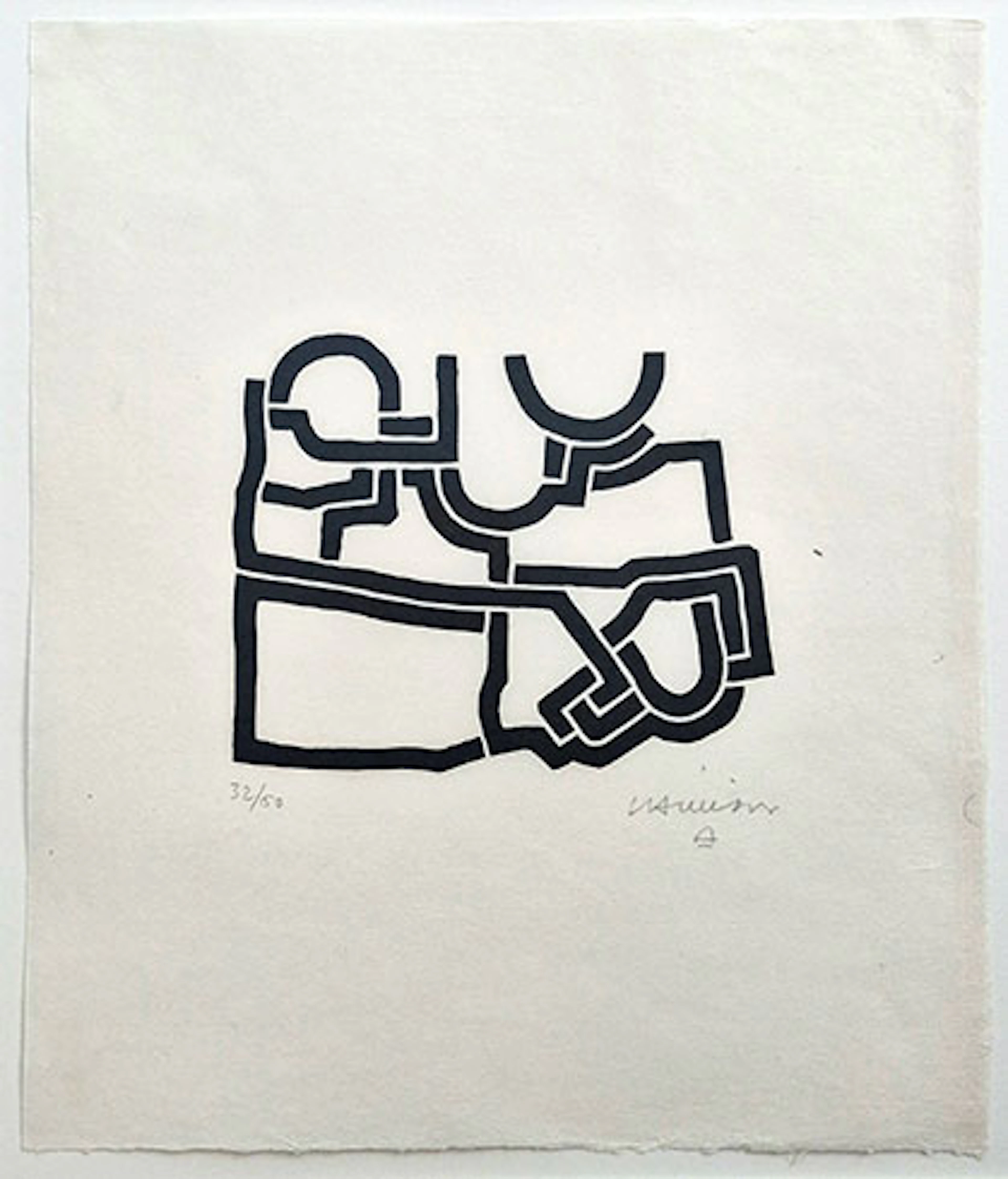 Eduardo Chillida - Xilografía sobre papel Japón "Más Allá" X