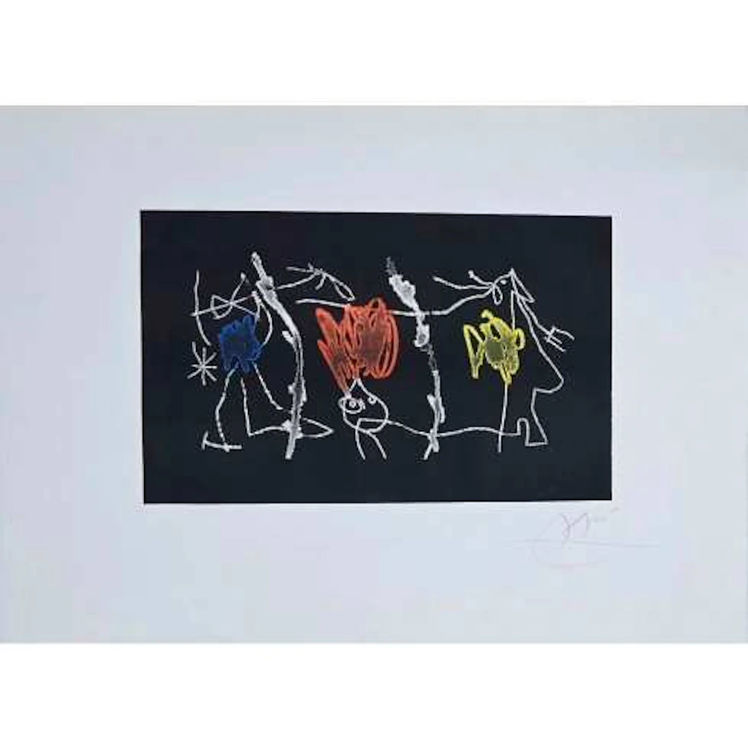 Joan Miró - Grabado al aguafuerte "Nocturn Catala"