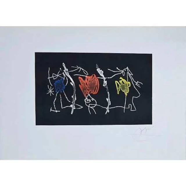 Joan Miró - Grabado al aguafuerte "Nocturn Catala"