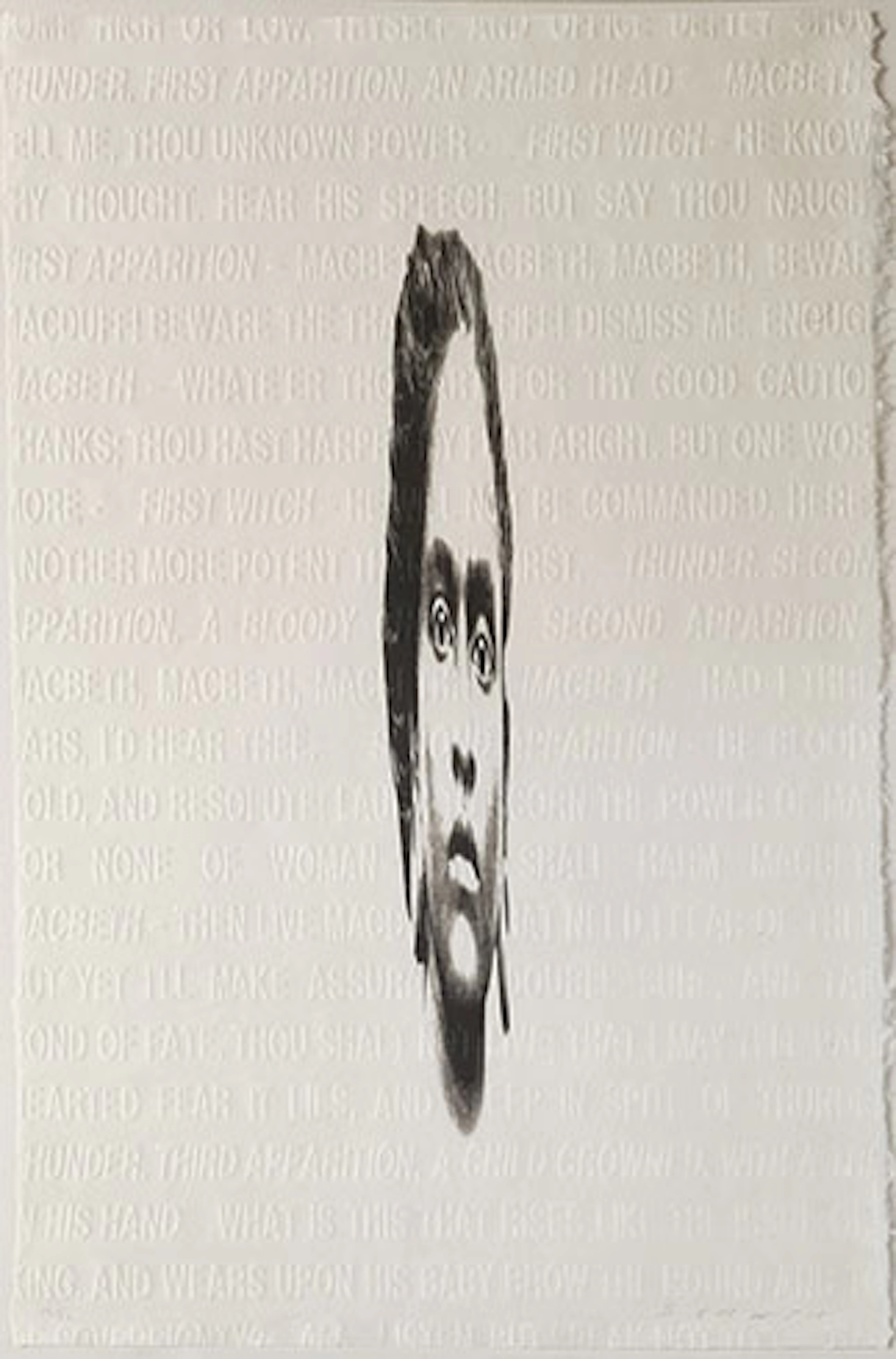 Jaume Plensa - Litografía y Gofrado "Anónimos VI"