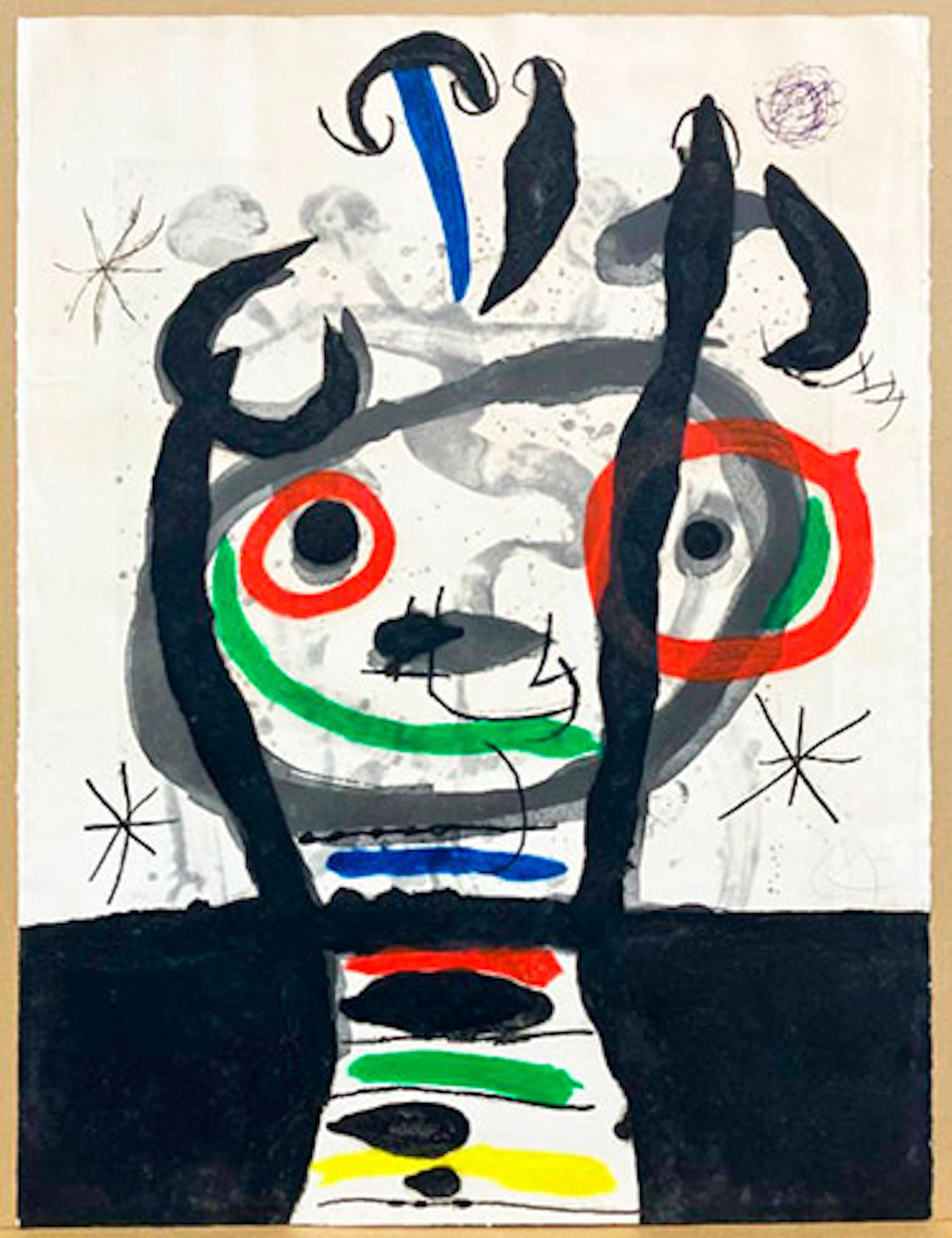 Joan Miró - Grabado al Aguafuerte, Aguatinta y Carborundum "Le Grand Socier"