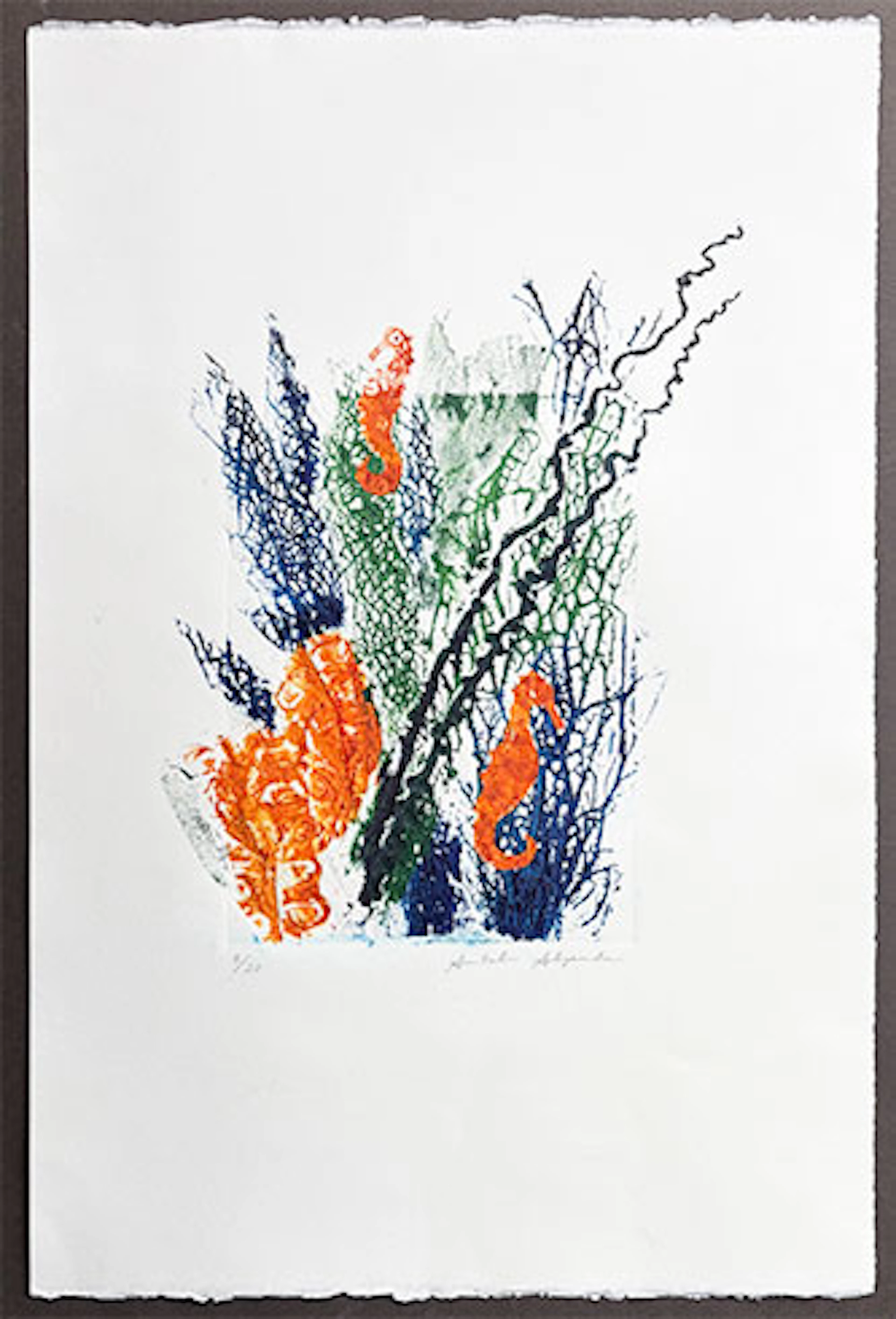 Antolín Alejandre Ruiz - Collagraph "Fondo Marino III"