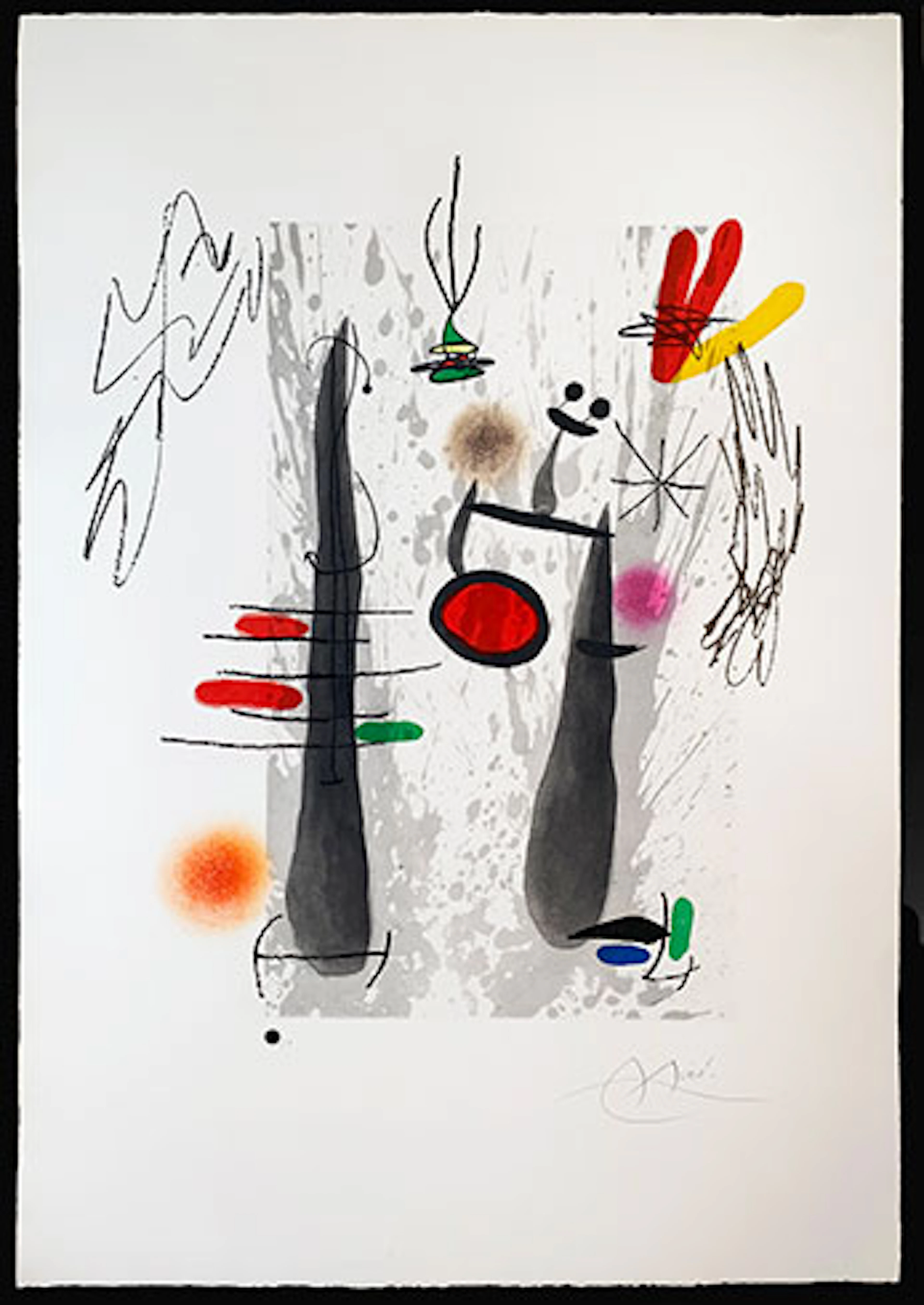 Joan Miró - Grabado al Aguafuerte y Aguatinta "La Longue et l'évaporée"