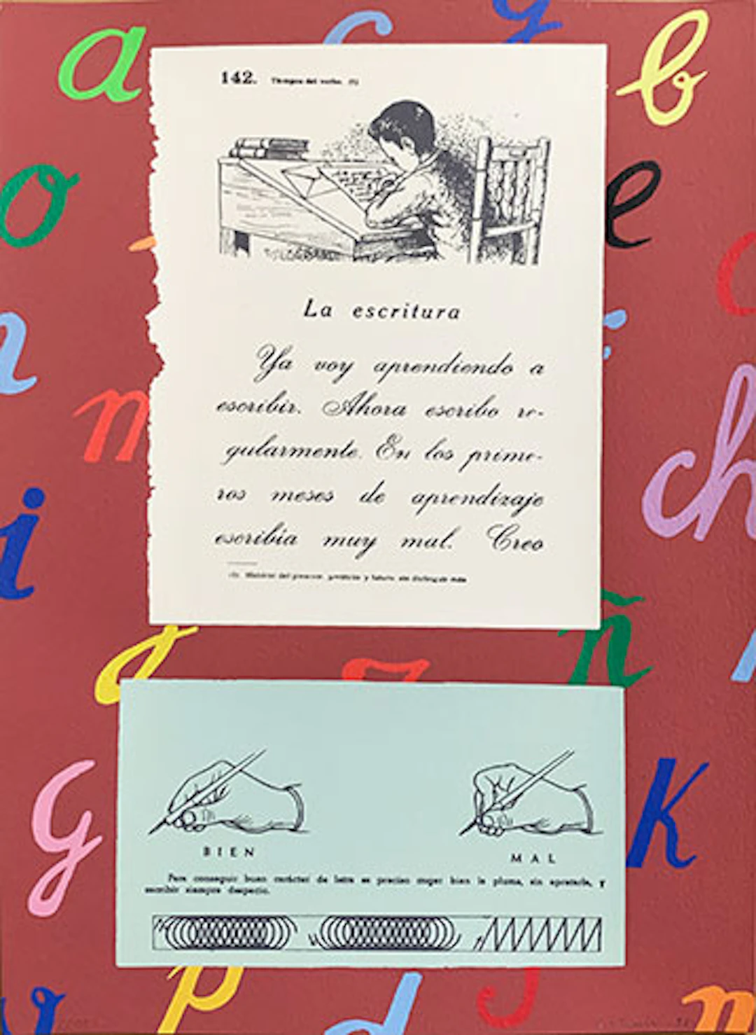 Alfredo Alcaín - Serigrafía "La Escritura" #12