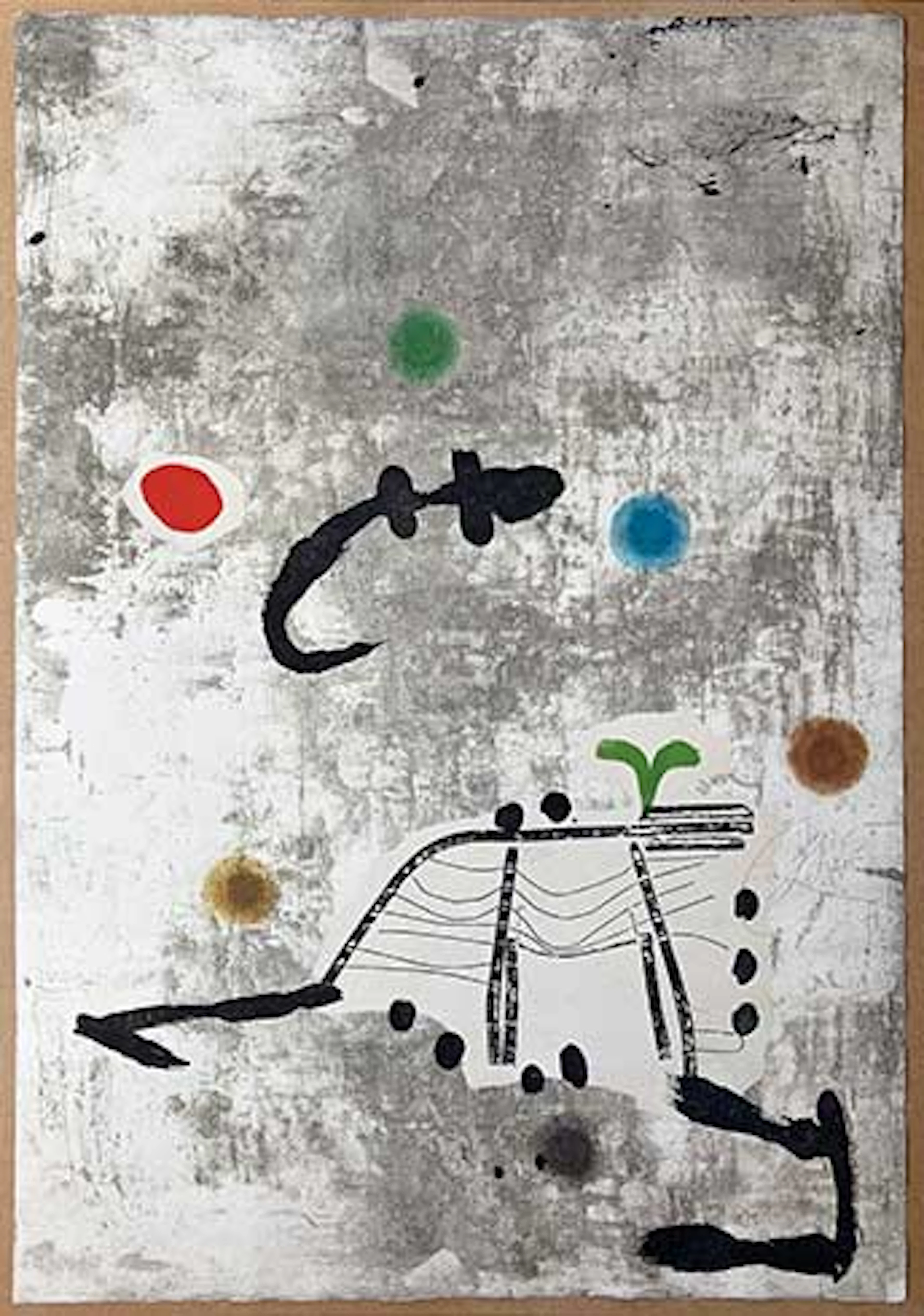 Joan Miró - Grabado al Aguafuerte y Aguatinta "Personatge i Estels