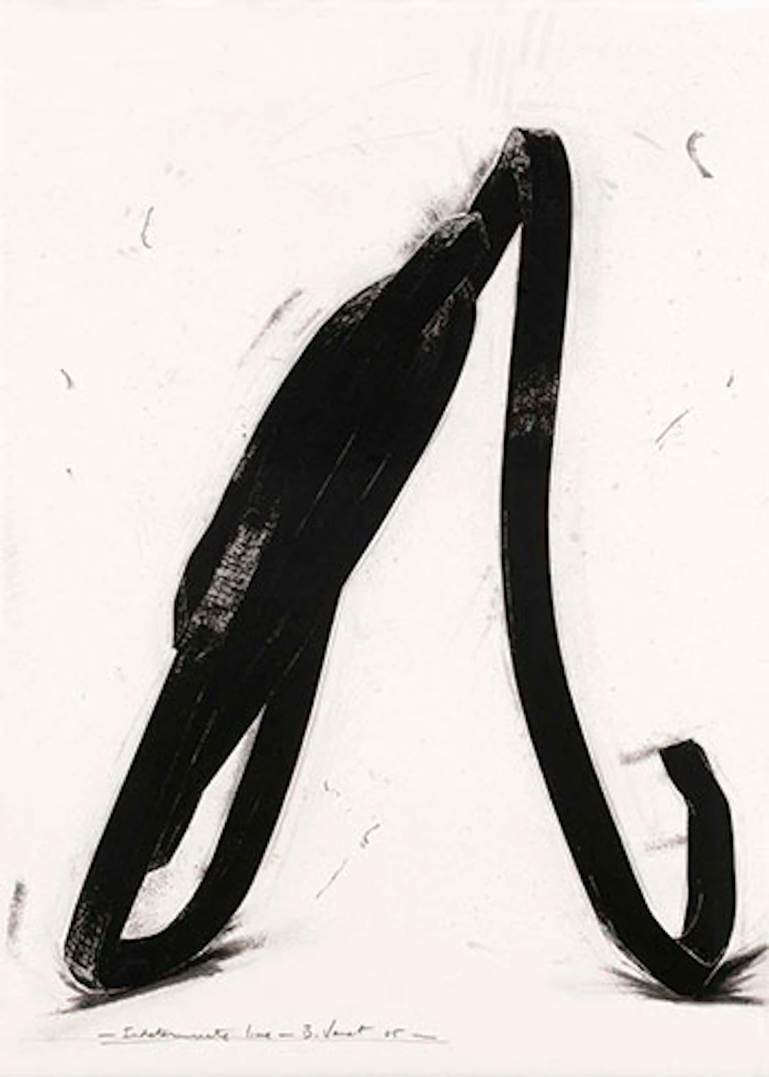 Bernar Venet - Serigrafía "Indeterminate Line" #1