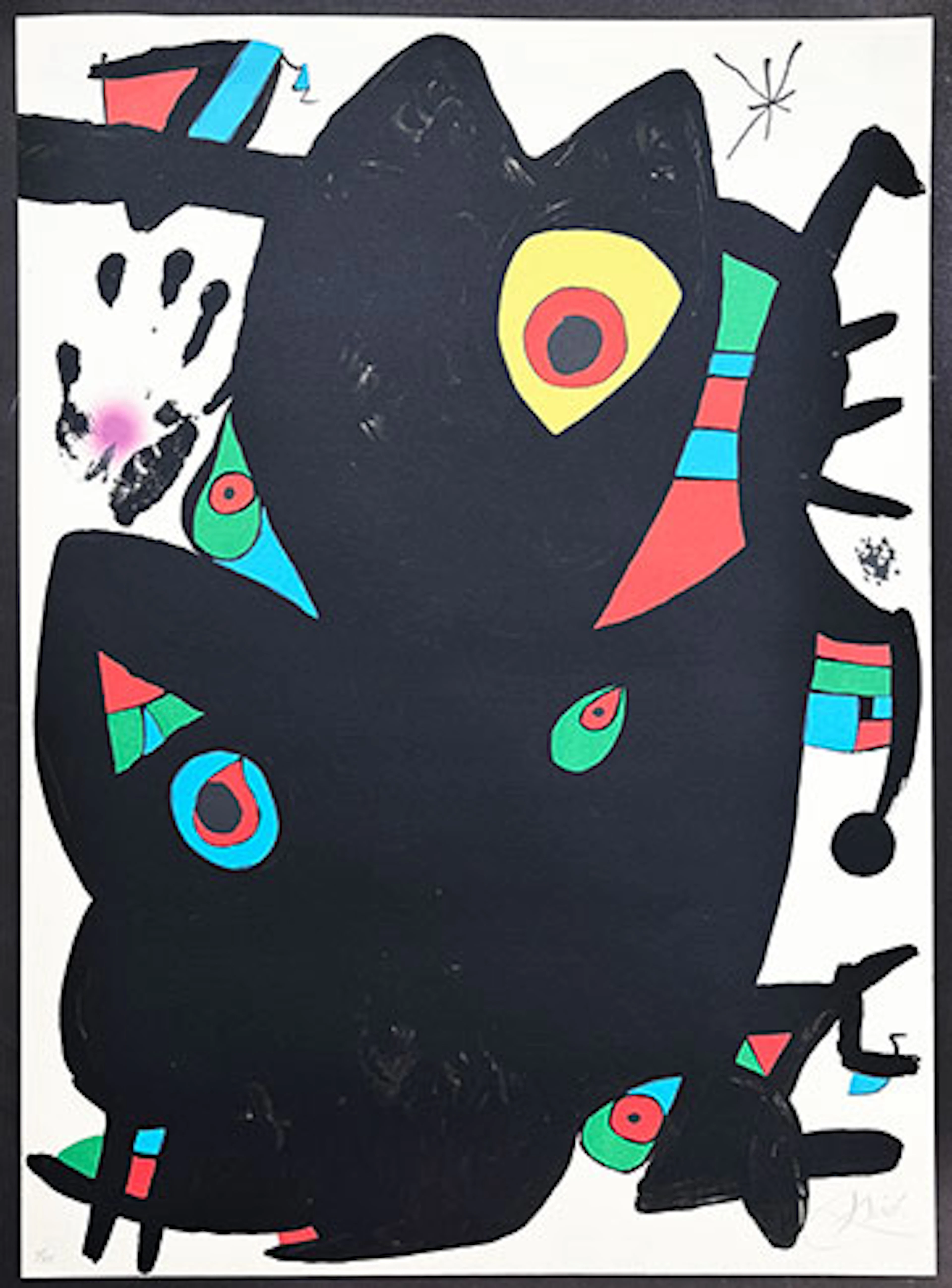 Joan Miró - Litografía en colores "Mont-Roig 2"