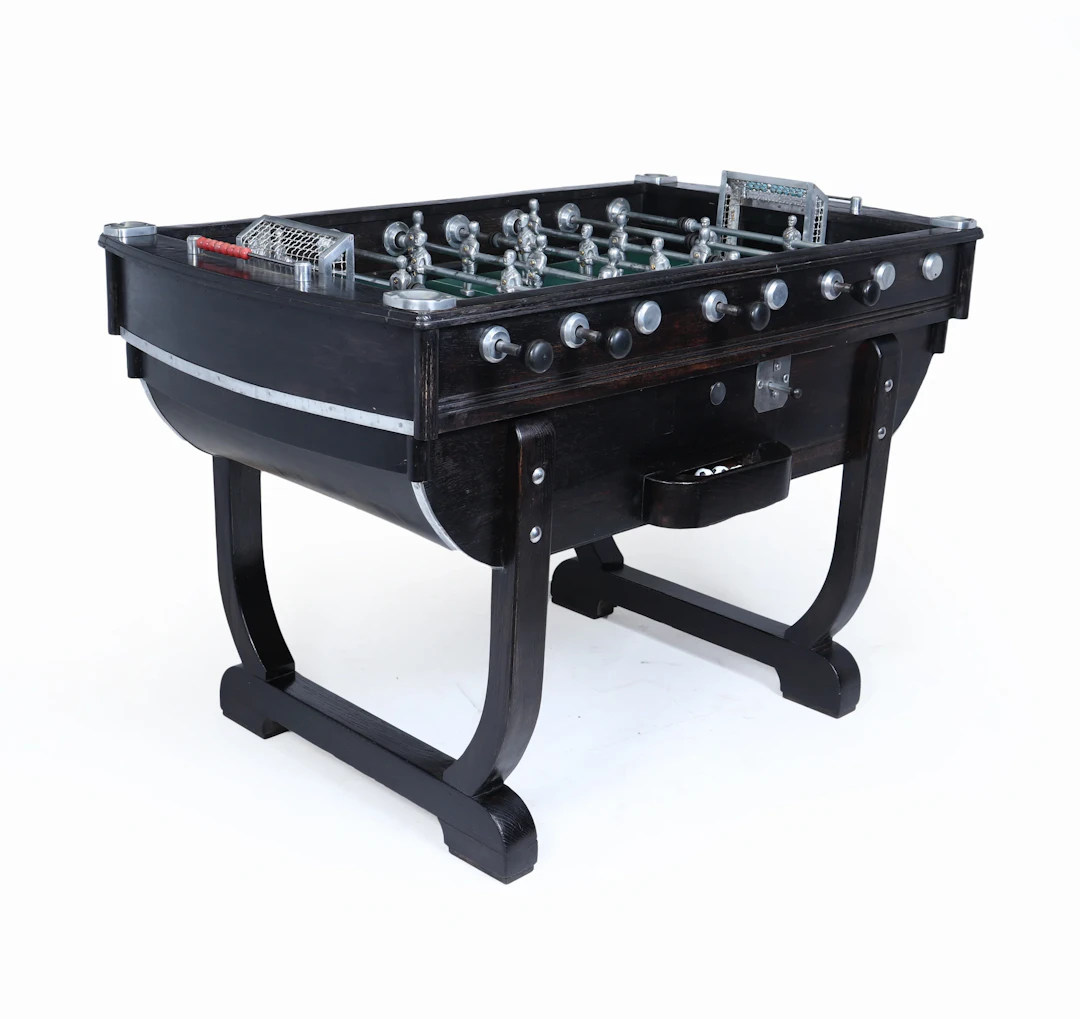 French Oak Coin-Operated Table Football (Baby Foot) Table, c.1929