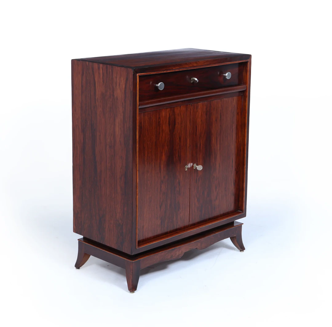 French Art Deco Rosewood Cocktail Cabinet