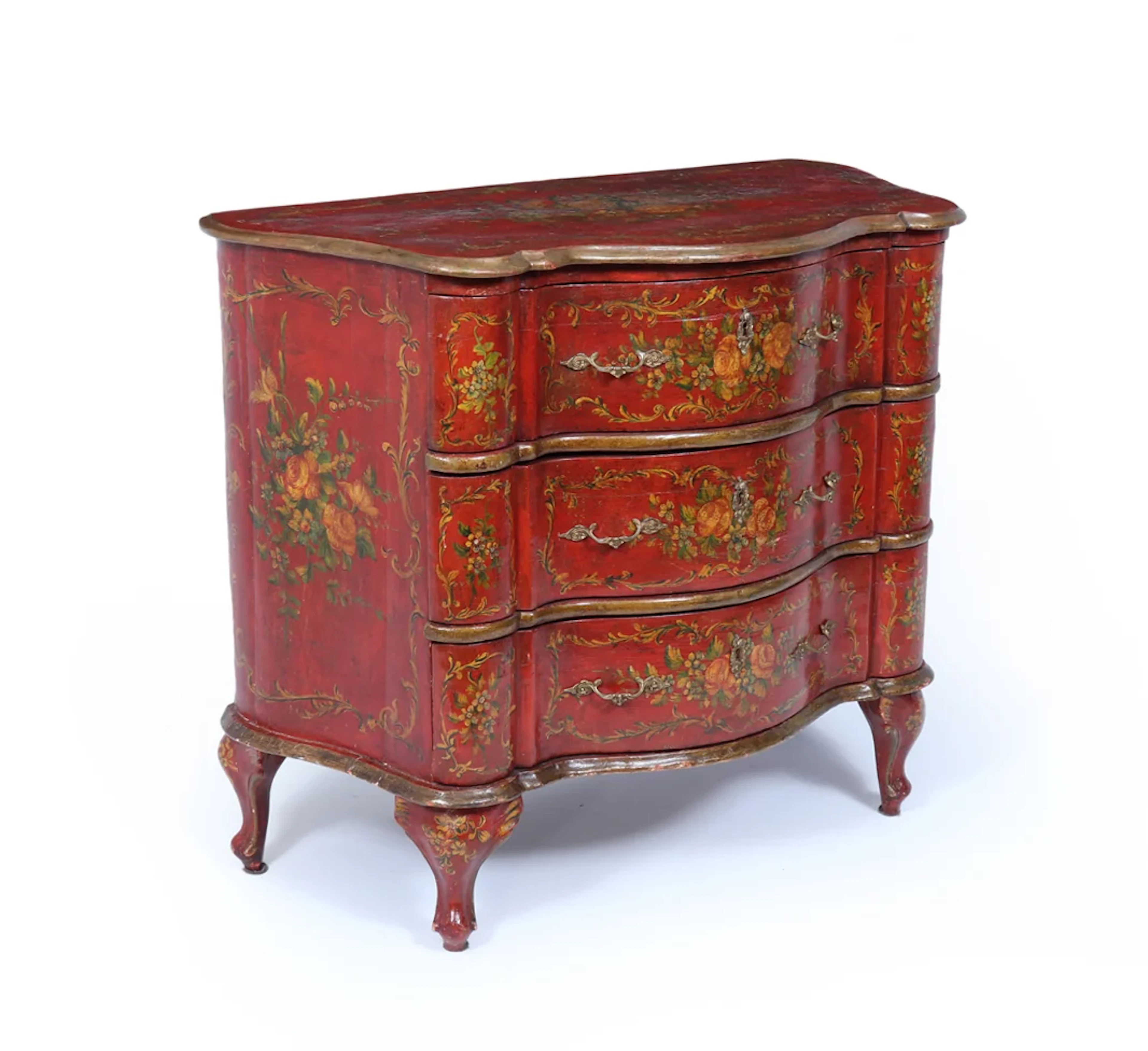 Italian Painted 'Lacca Povera' Commode, 19th Century