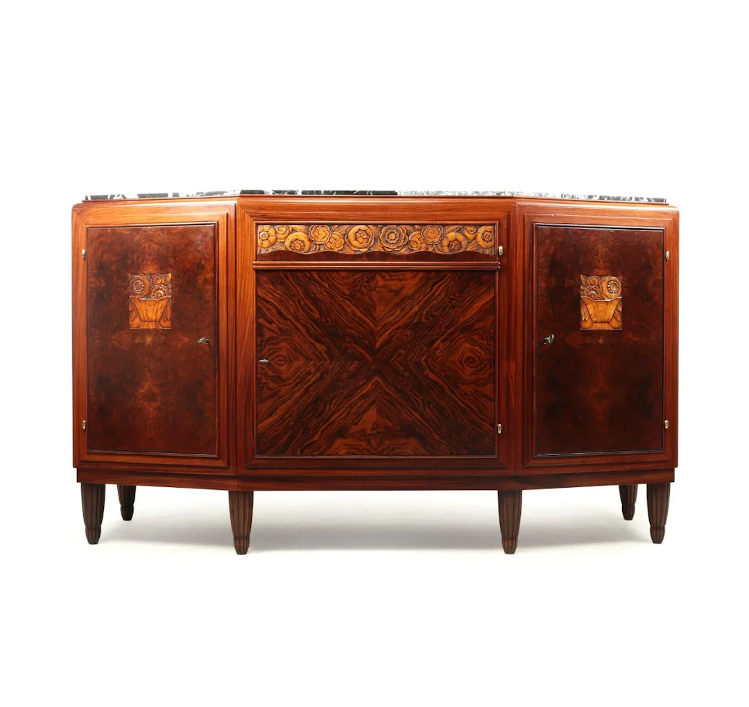 Art Deco Sideboard in Amboyna and Rosewood Paris - c1925