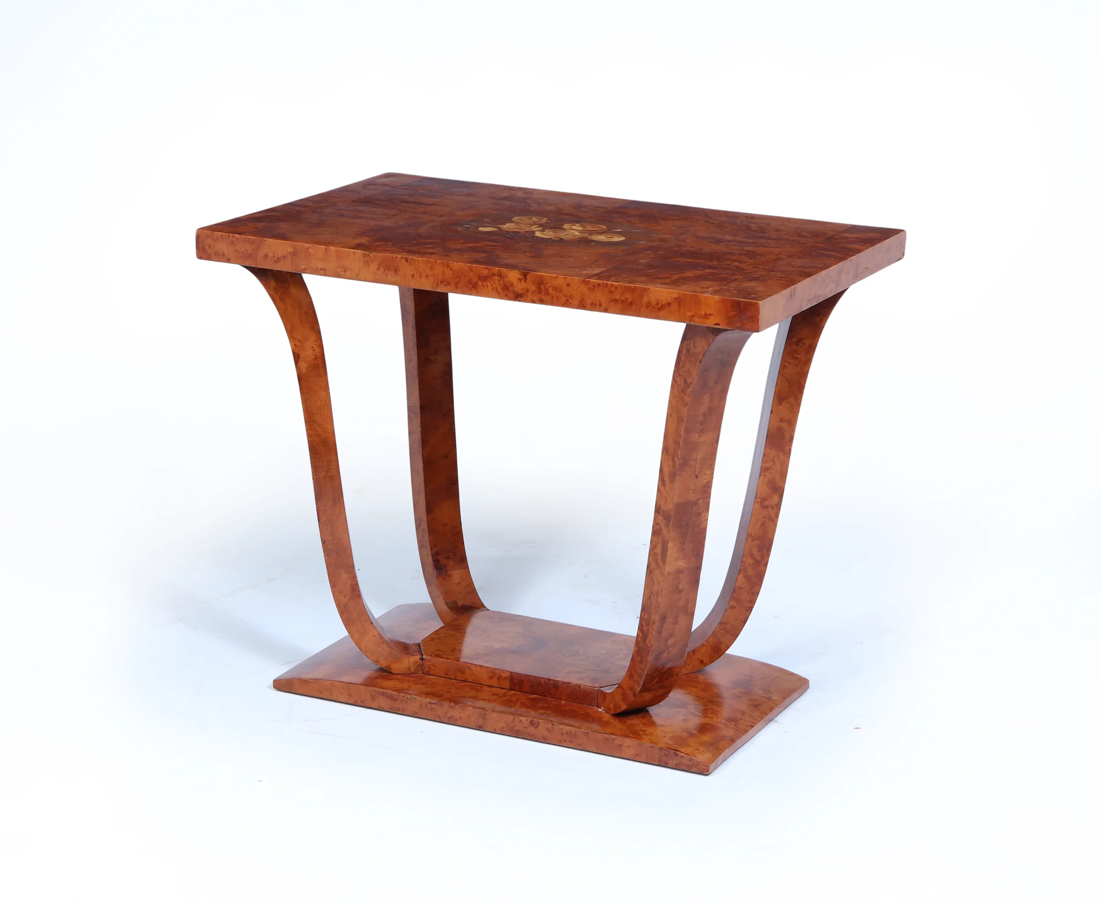 French Art Deco Burr Yew Cocktail Table