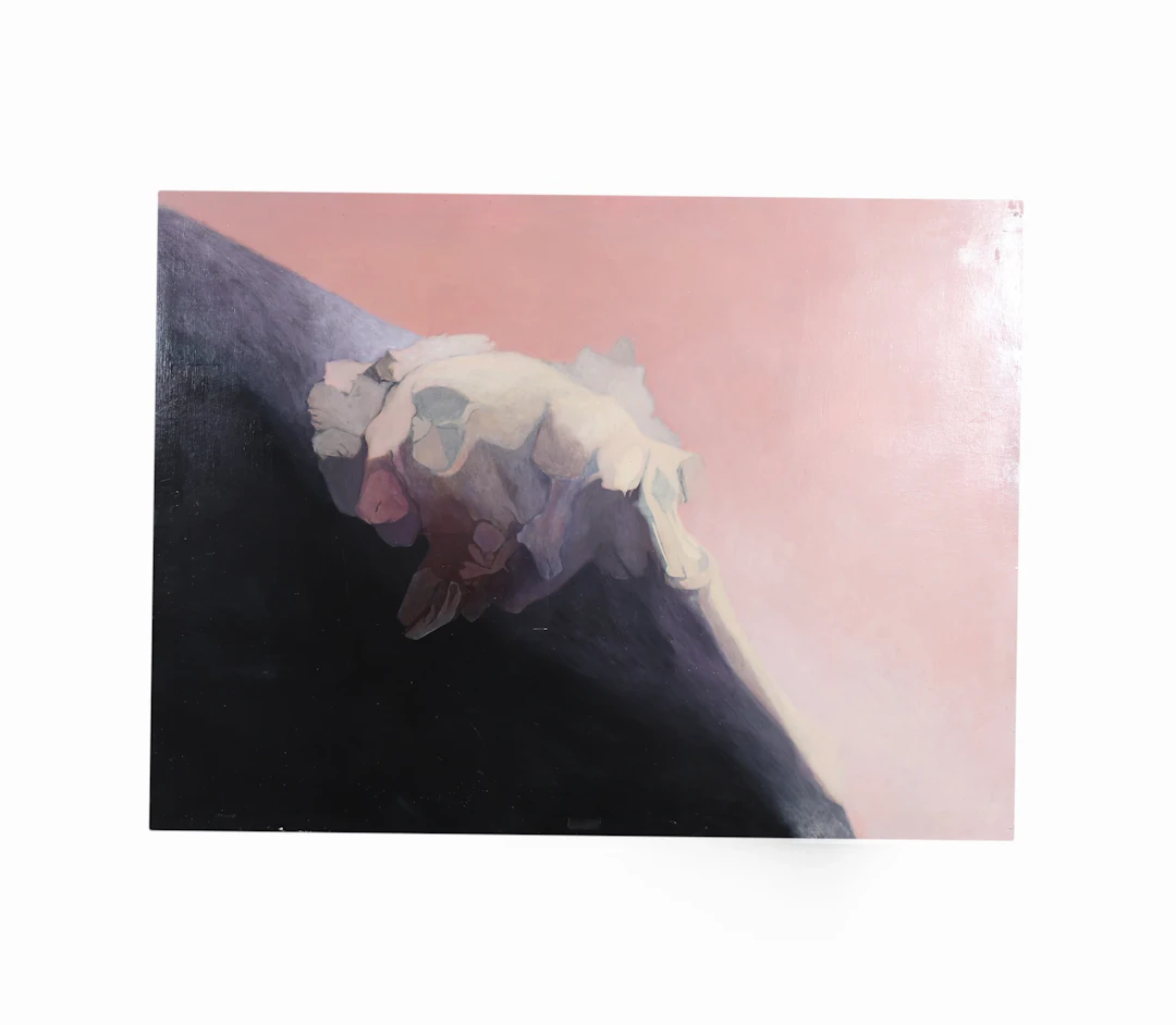 Large Signed Abstract Oil on Board by J. Dupain c.1960