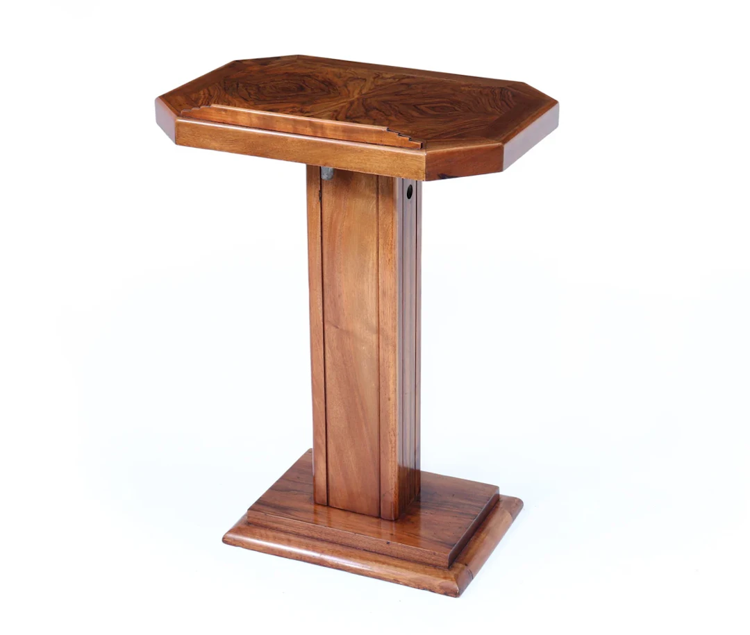 Adjustable Art Deco Music Stand with Sliding Top