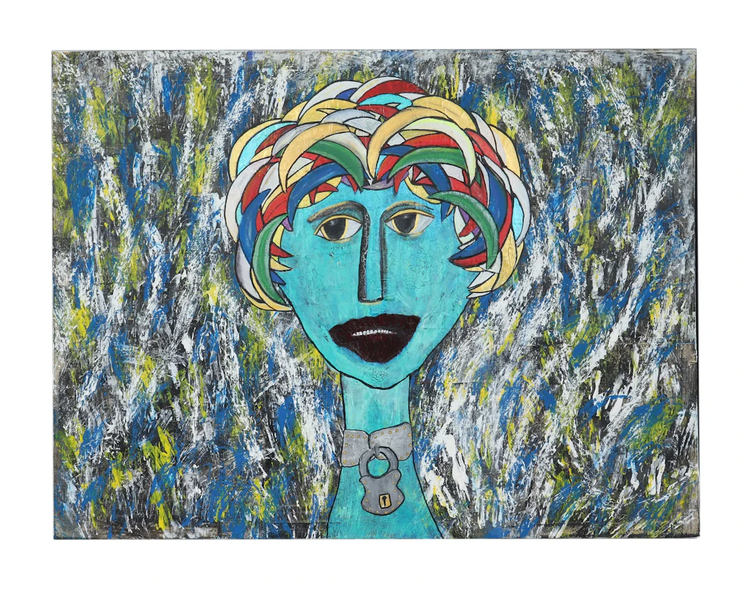 Locked Away mixed media on Canvass by Terry Thomas