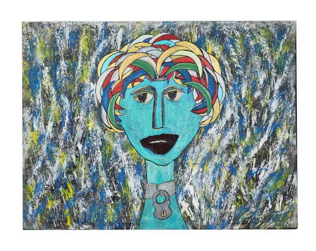 Locked Away mixed media on Canvass by Terry Thomas