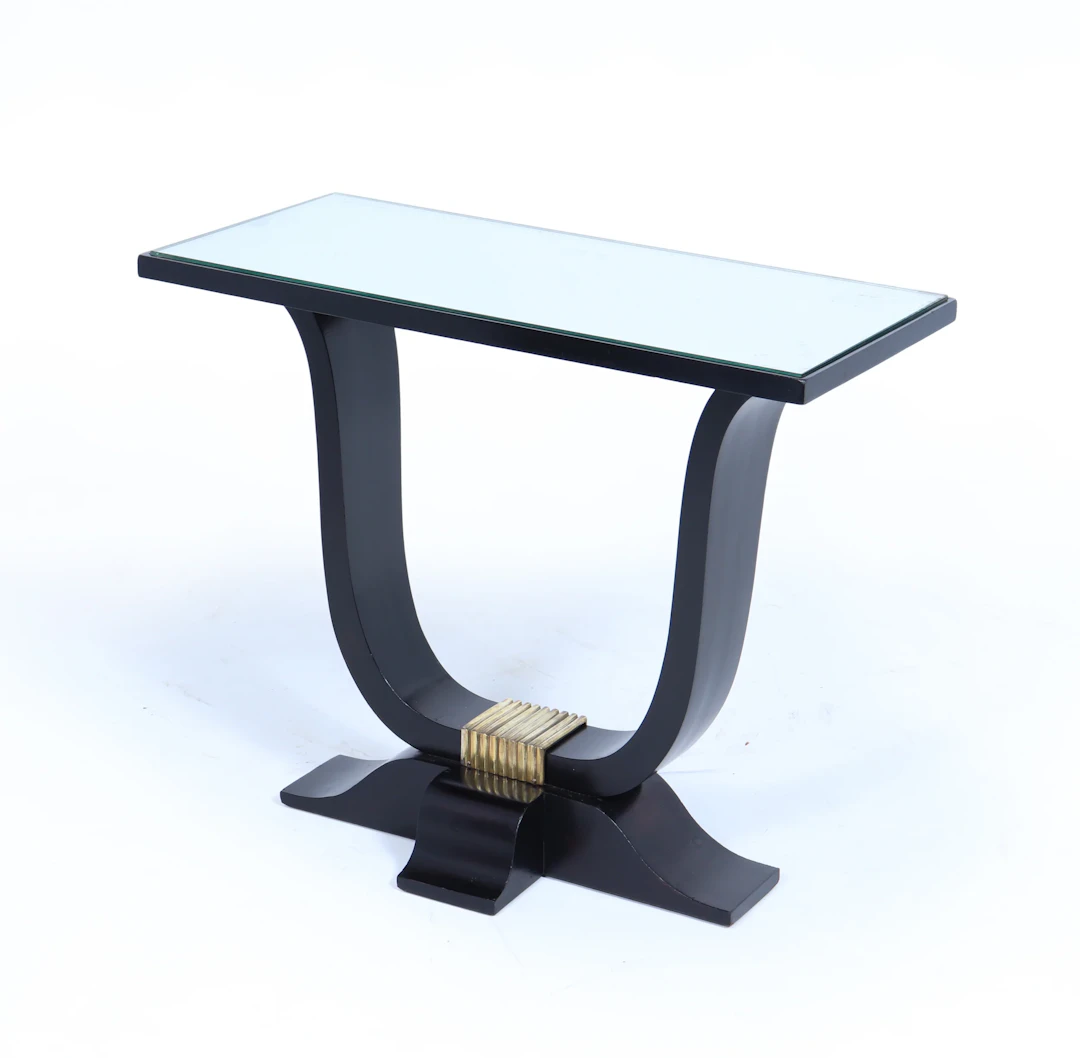 French Art Deco Ebonised Console Table