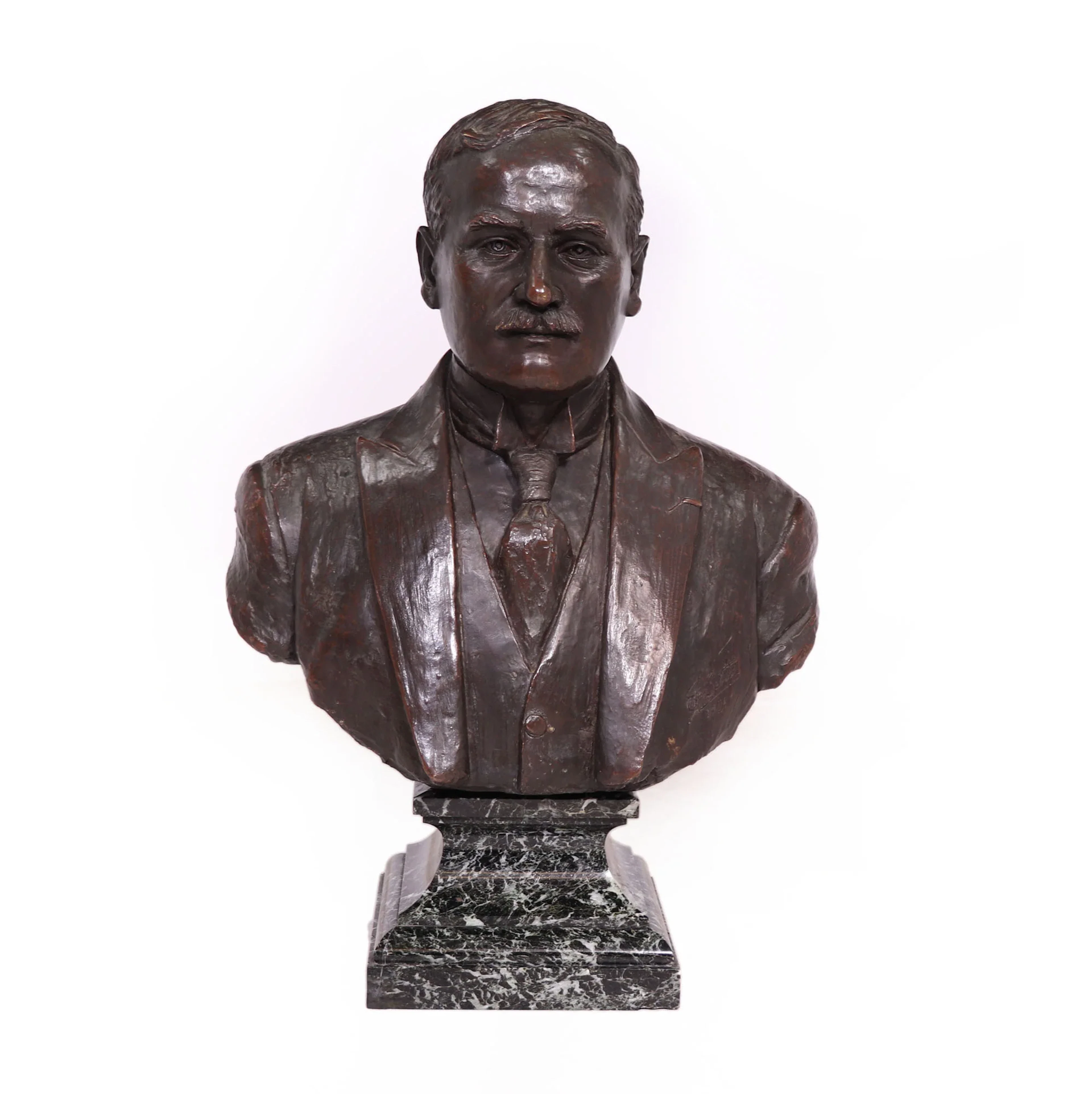 Antique French Bronze Bust Of G,Gars born 1878