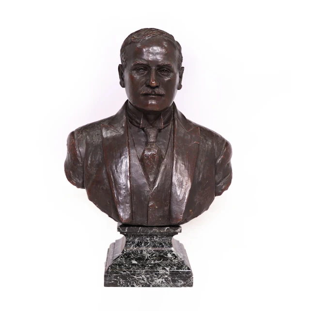 Antique French Bronze Bust Of G,Gars born 1878