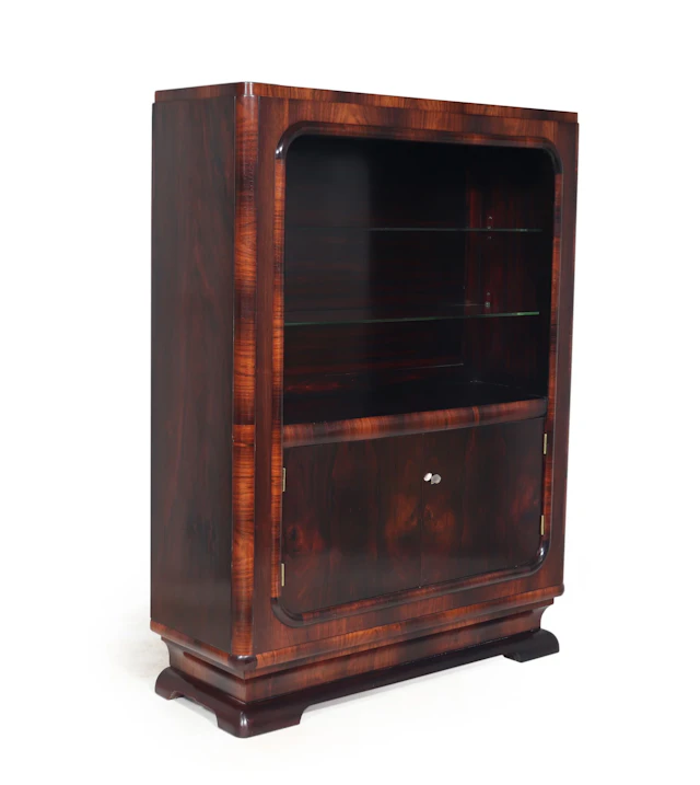 Art Deco Display Cabinet in Rosewood