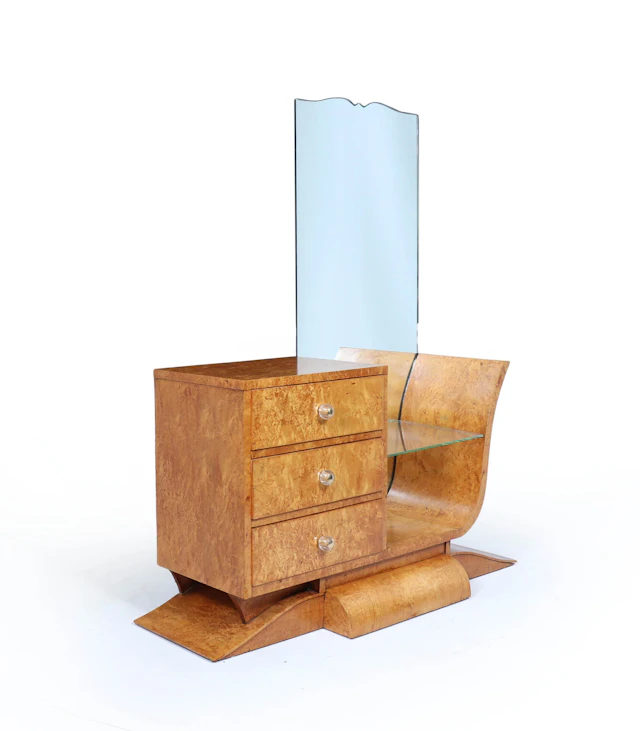 Art Deco Burr Maple Dressing Table