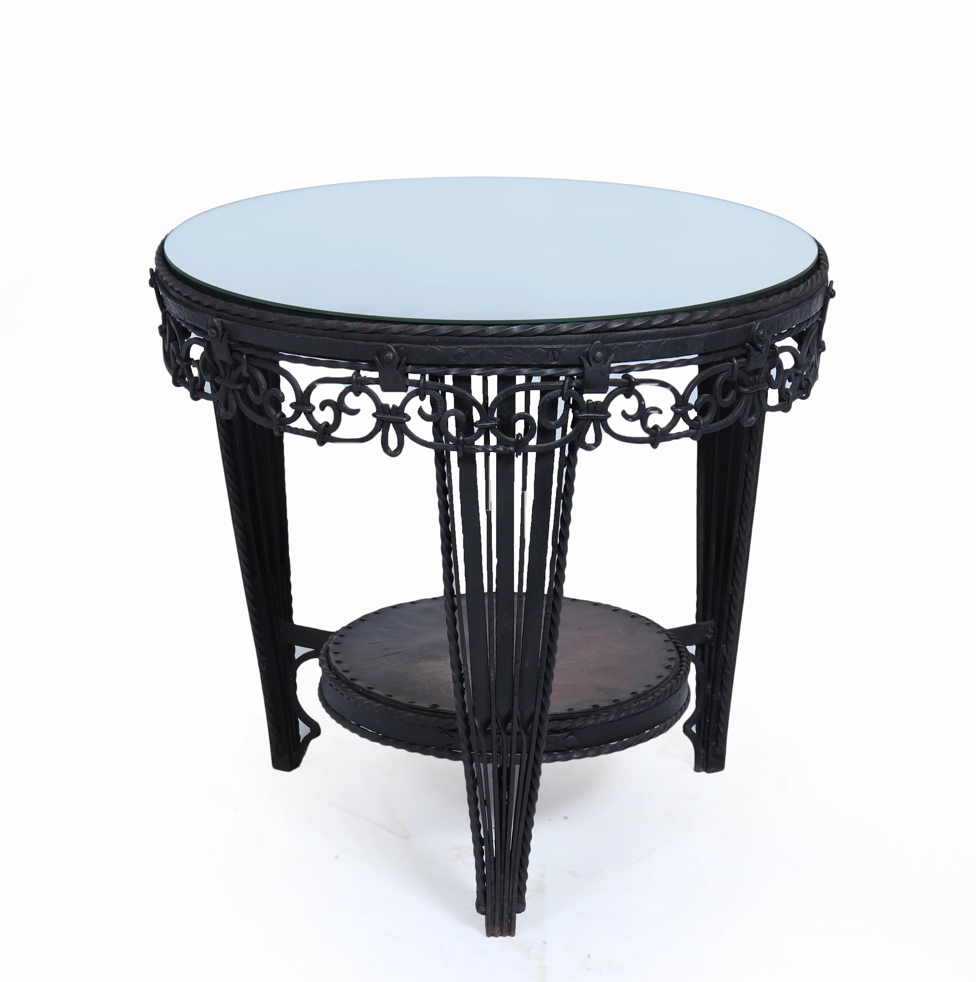 French Art Deco Wrought Iron Coffee Table c.1930s