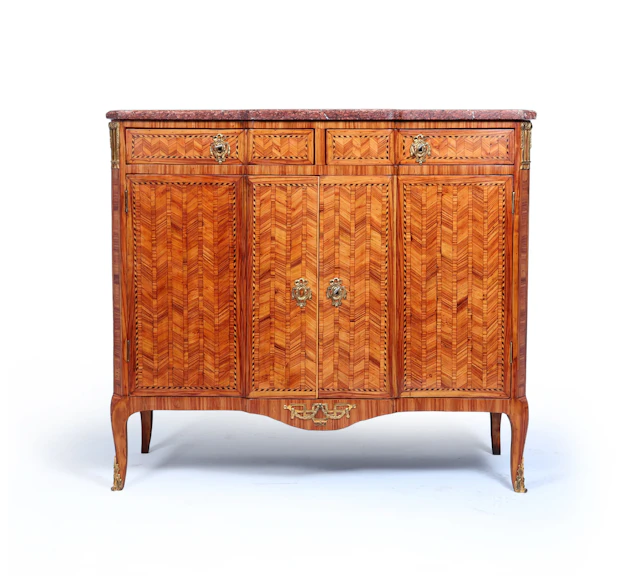 Fine Louis XVI Tulipwood Marquetry Cabinet Late 18th Century