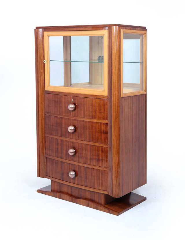 Art Deco Display Cabinet in Indian Rosewood c.1930s