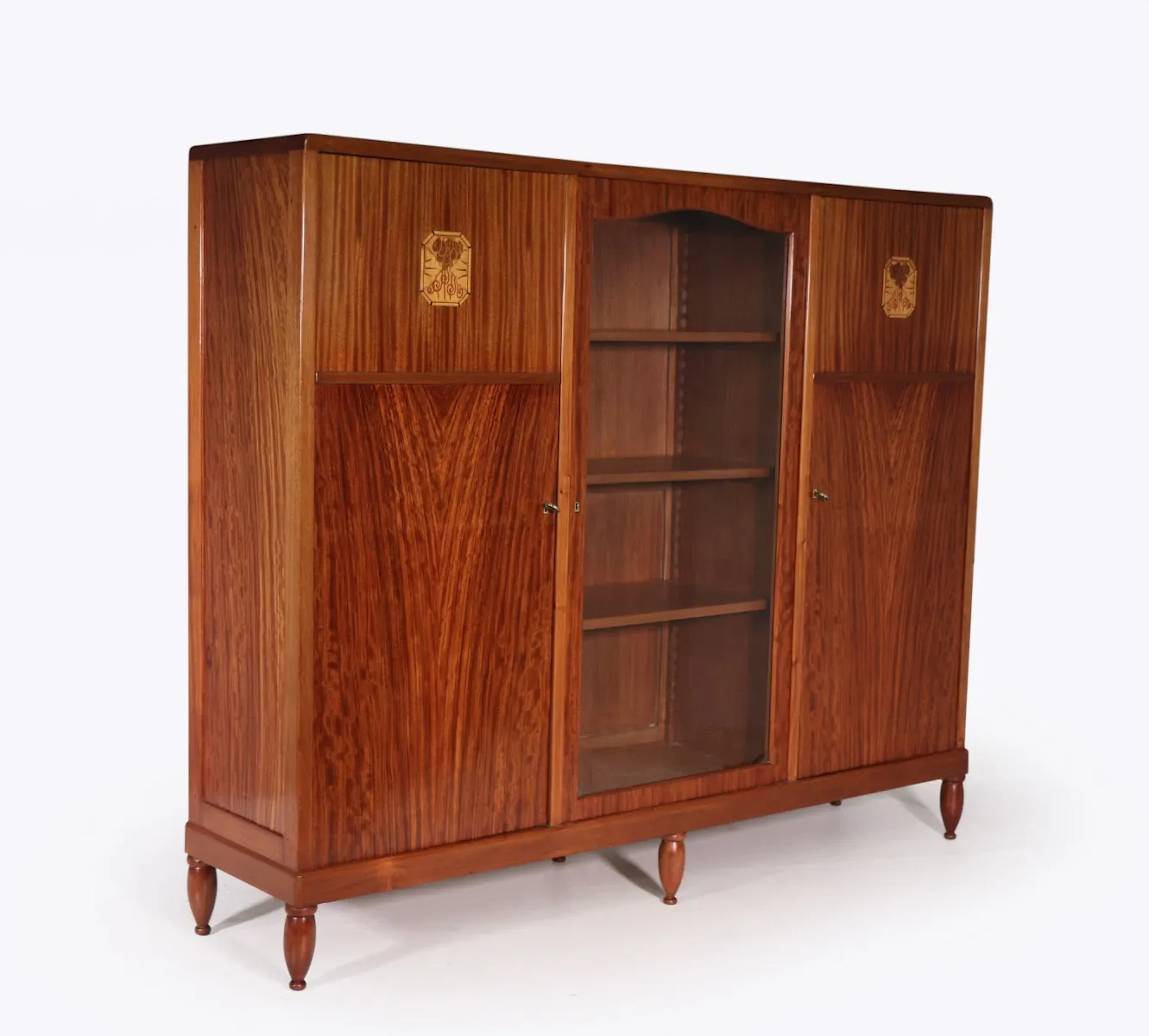 French Art Deco Library Bookcase by Maurice Dufrene