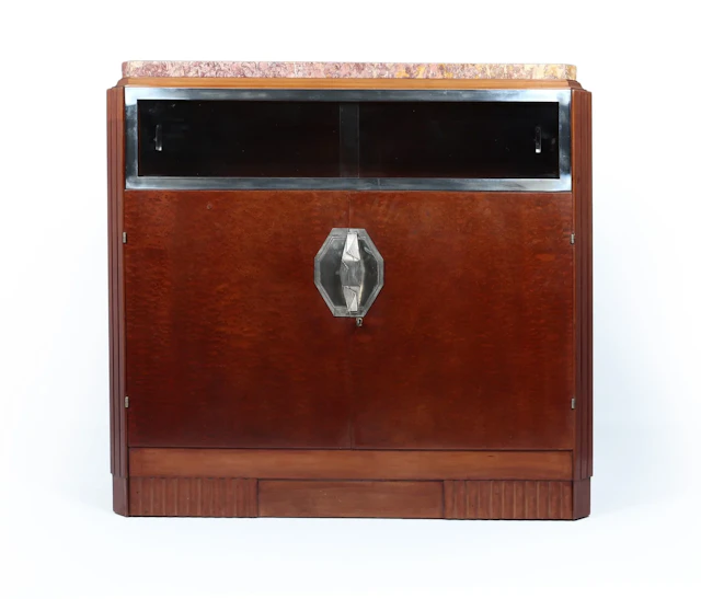 French Art Deco Cabinet in Pomelle Sapele