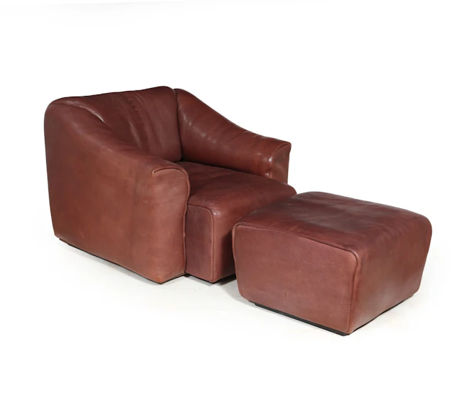 Mid Century Armchair and Stool DS47 by Desede