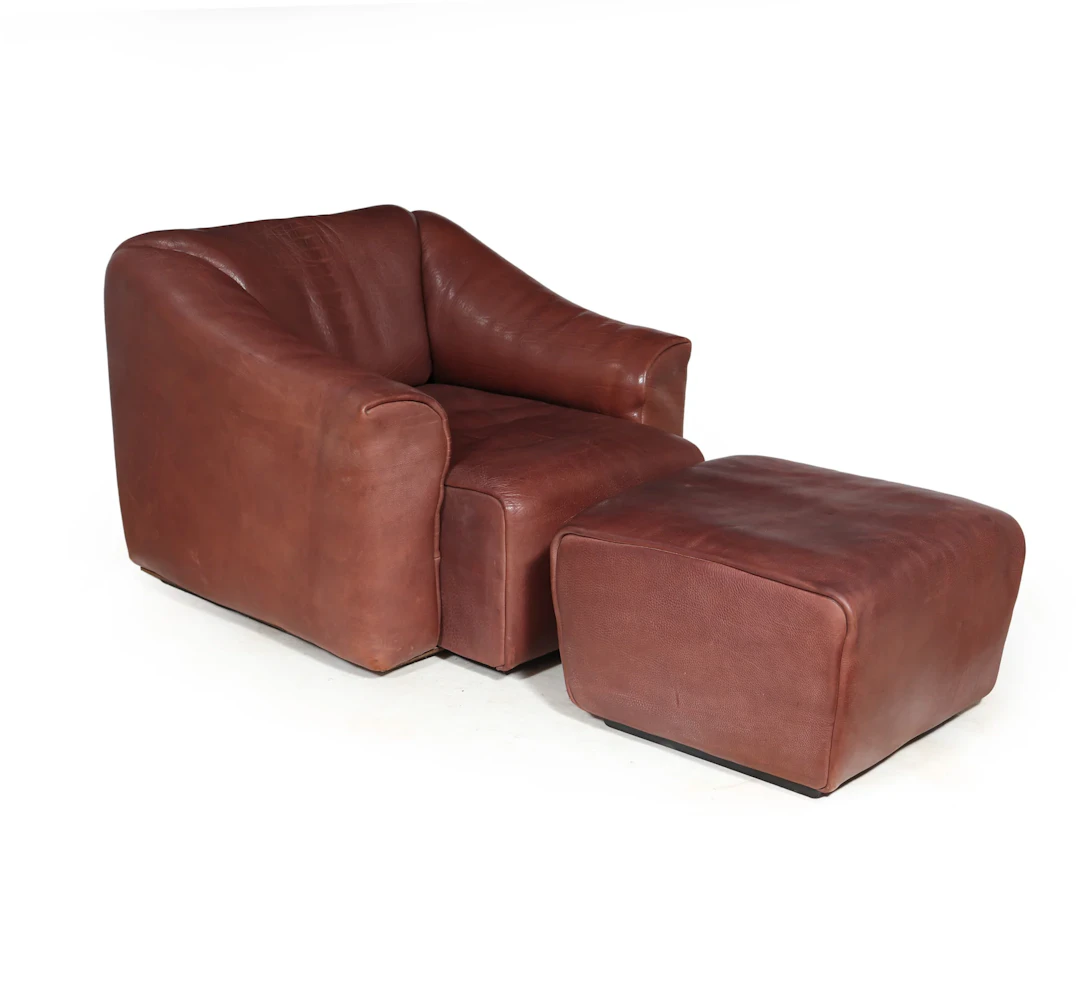 Mid Century Armchair and Stool DS47 by Desede