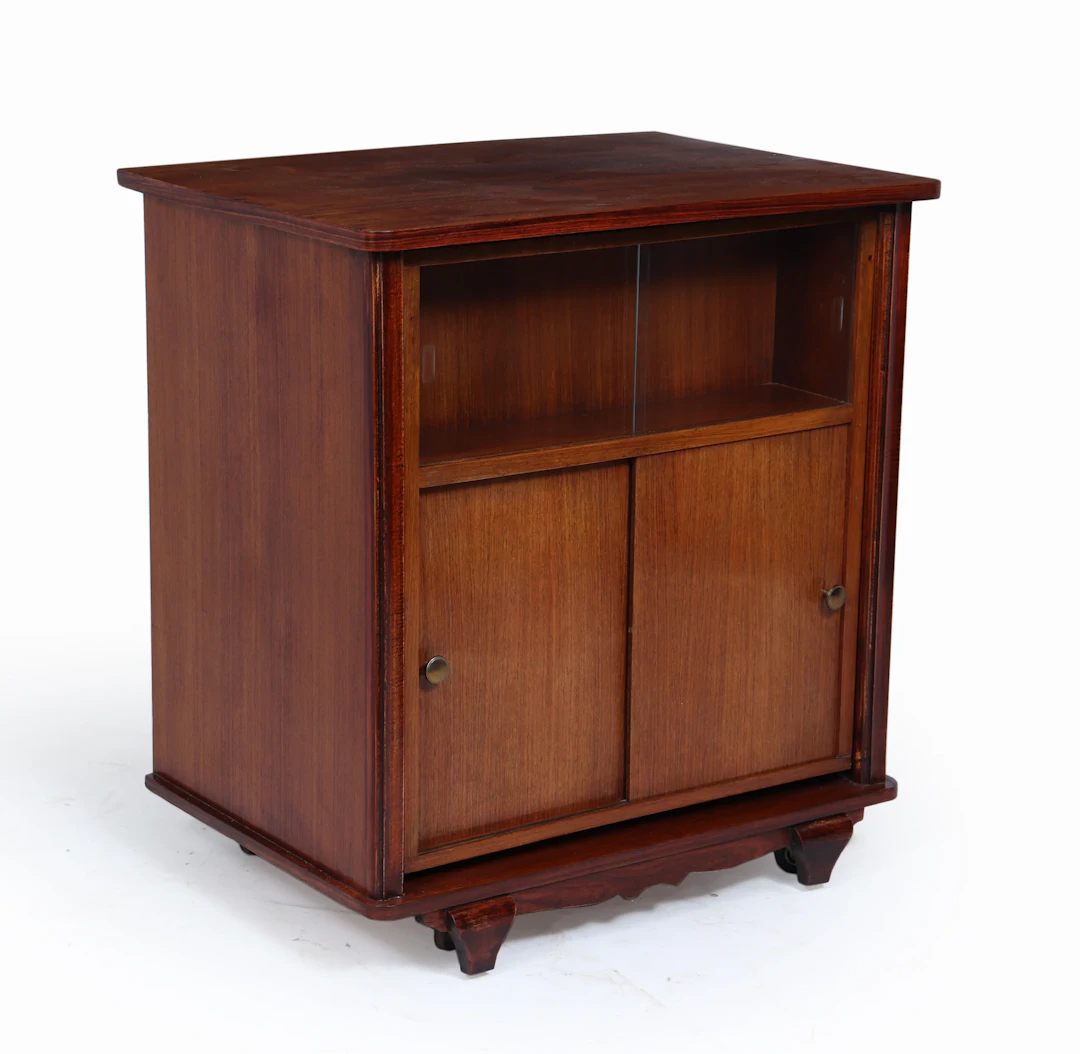 French Art Deco Rotating Cocktail Cabinet, c.1940