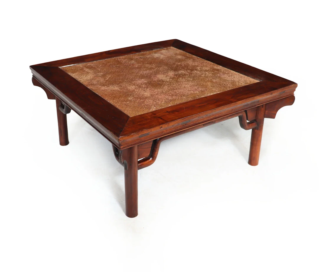 Chinese Rattan top Kang Table c1880