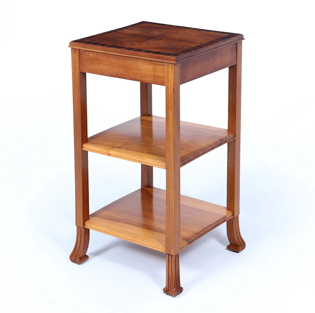 Art Deco Side Table in Walnut