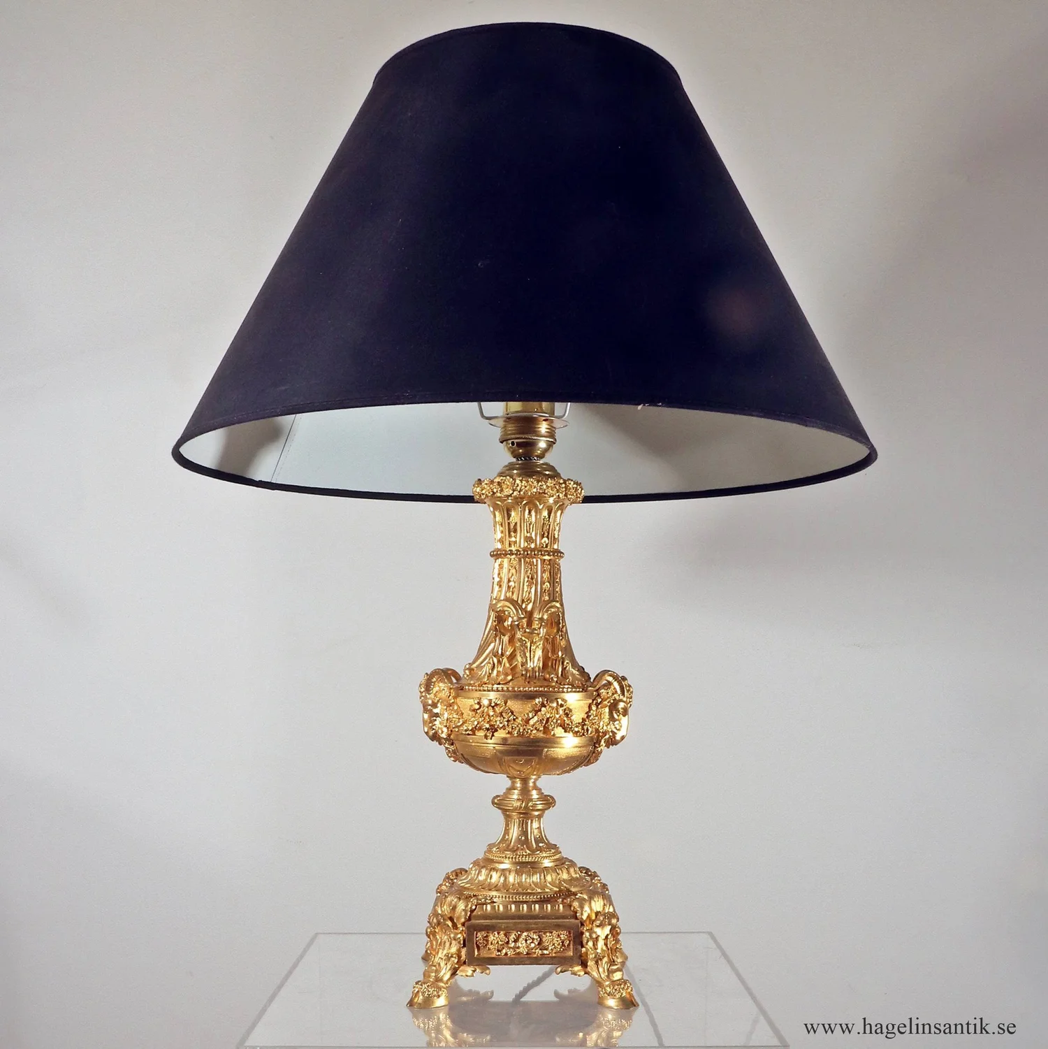 Bordslampa förgylld brons