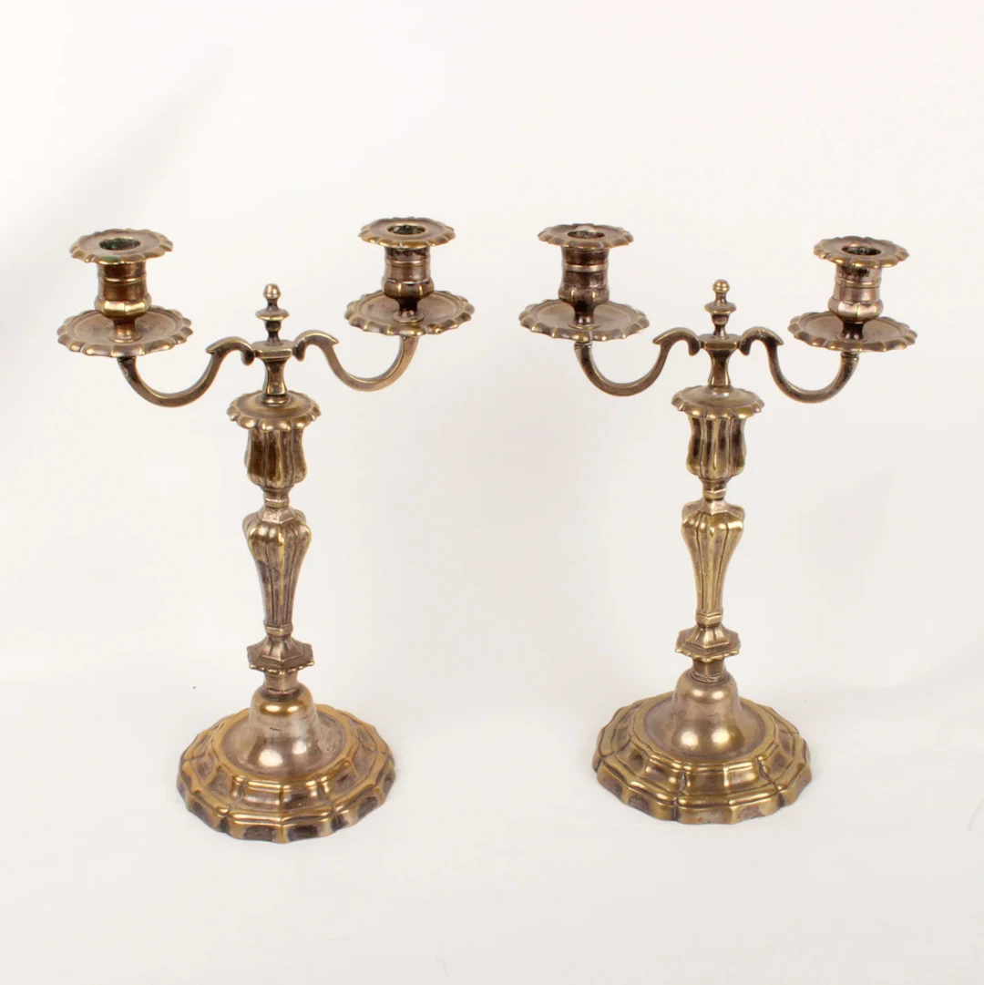FÖRSILVRADE LJUSSTAKAR LOUIS XV