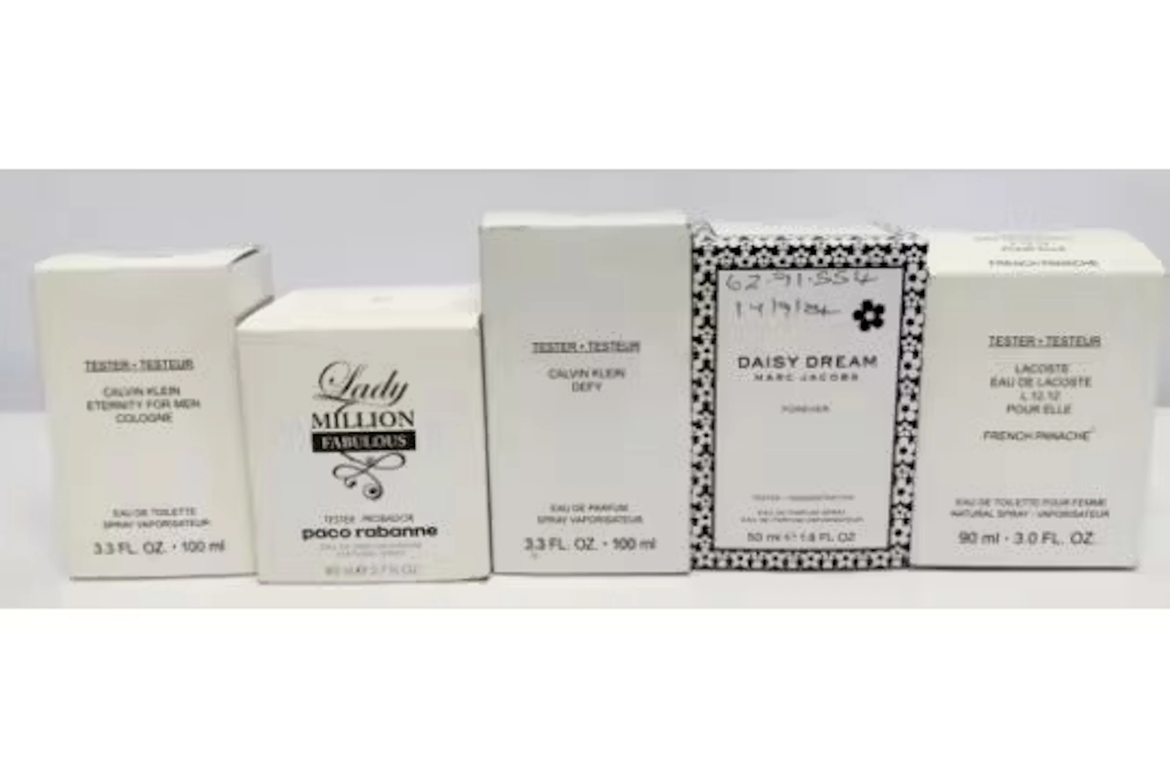 Five nearly new perfumes/testers and related- Paco Rabanne, Calvin