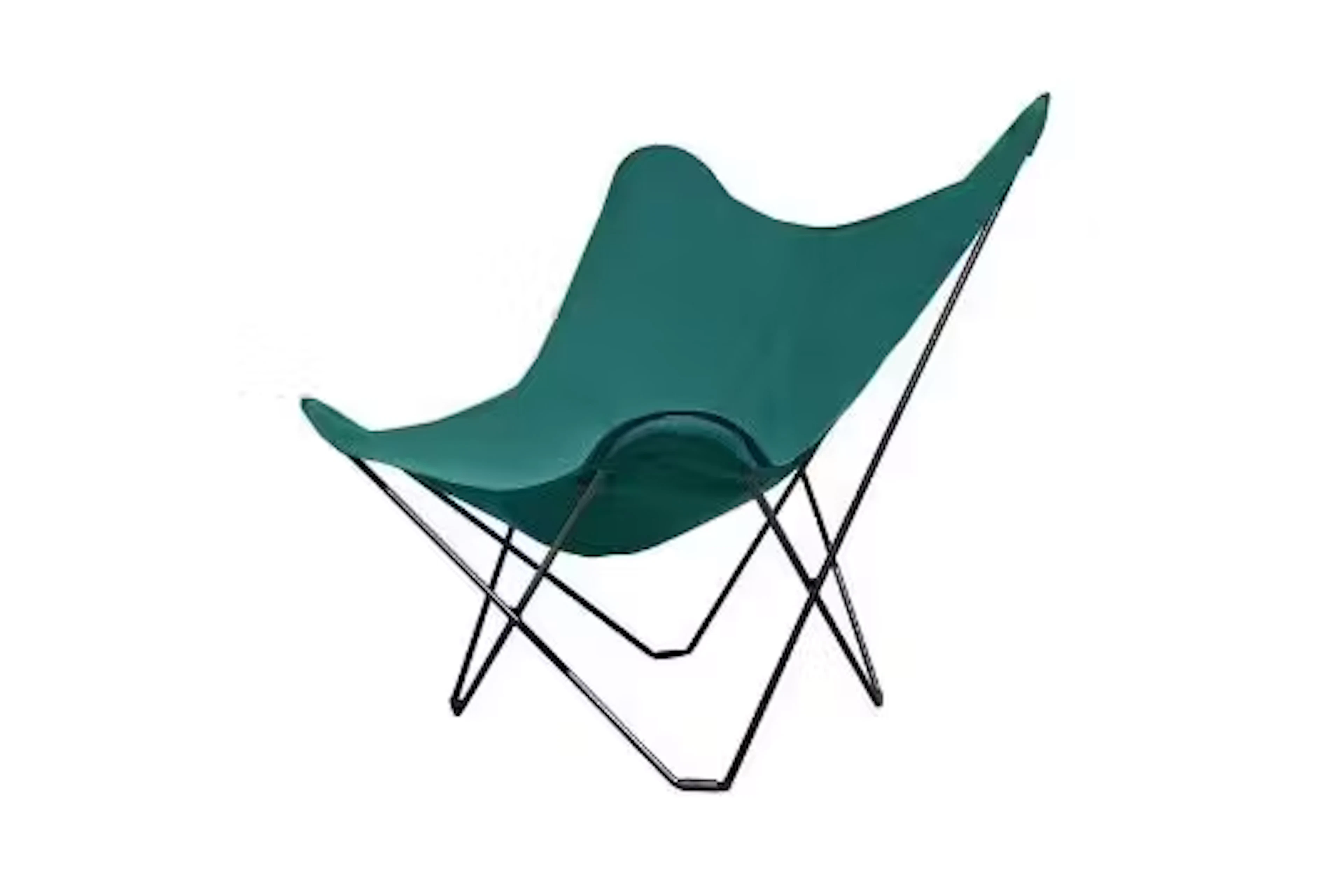An as new Cuero Sunshine Mariposa lounge chair, forest green/black