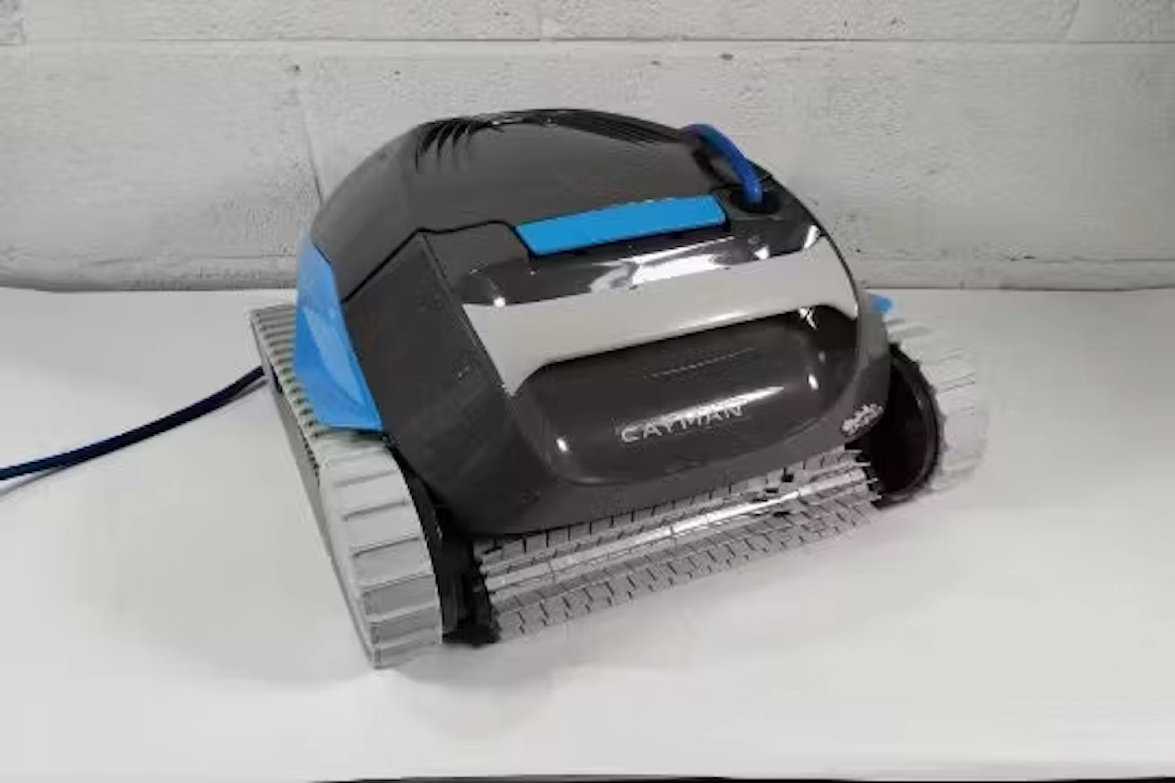 A pre-owned Maytronics Dolphin Cayman Robotic Pool Cleaner (2023 Model)