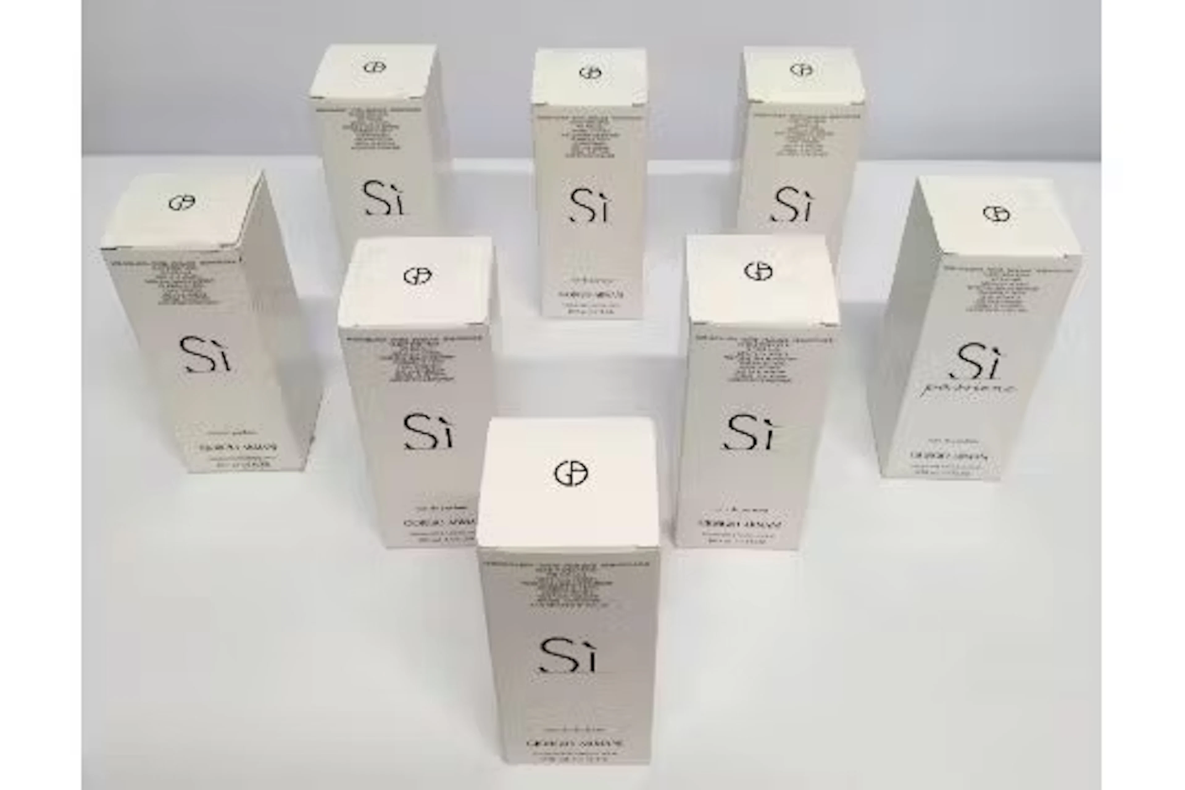 Eight Giorgio Armani "Si" related perfume testers (some minor damage