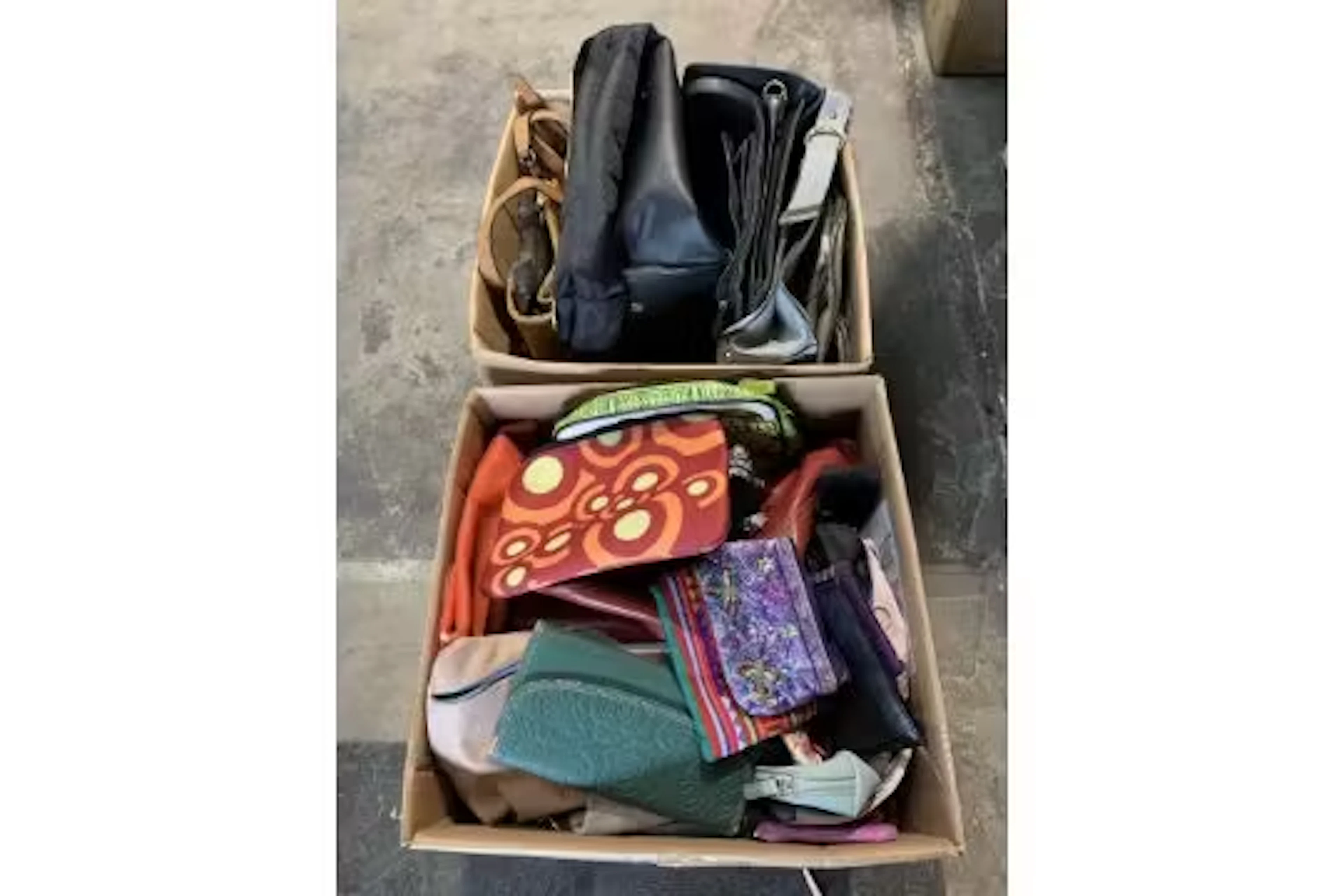 Seven assorted bags of pre-owned clothing to include Zara, Puma, Reebok.