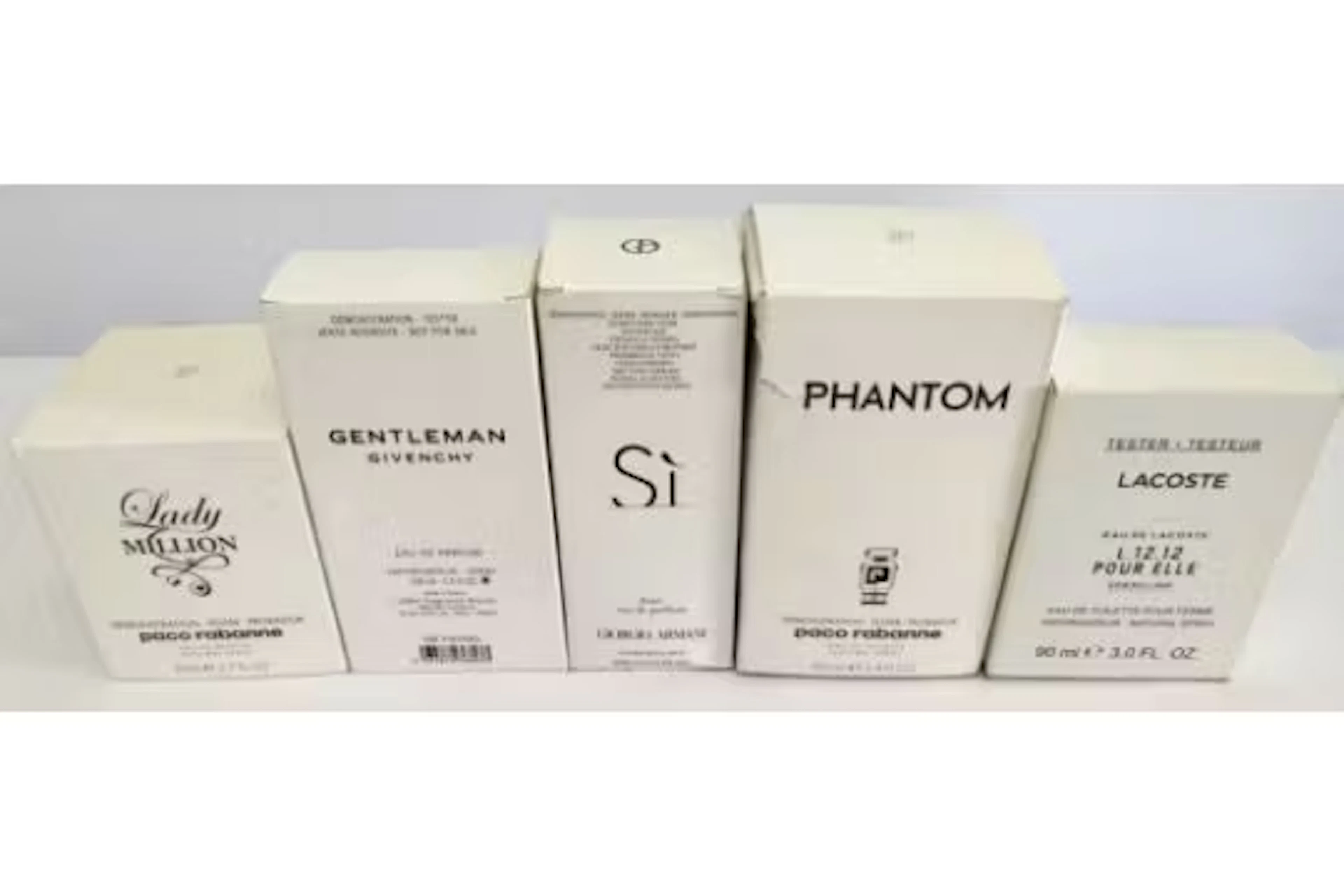 Five nearly new perfumes/testers and related- Givenchy, Giorgio Armani